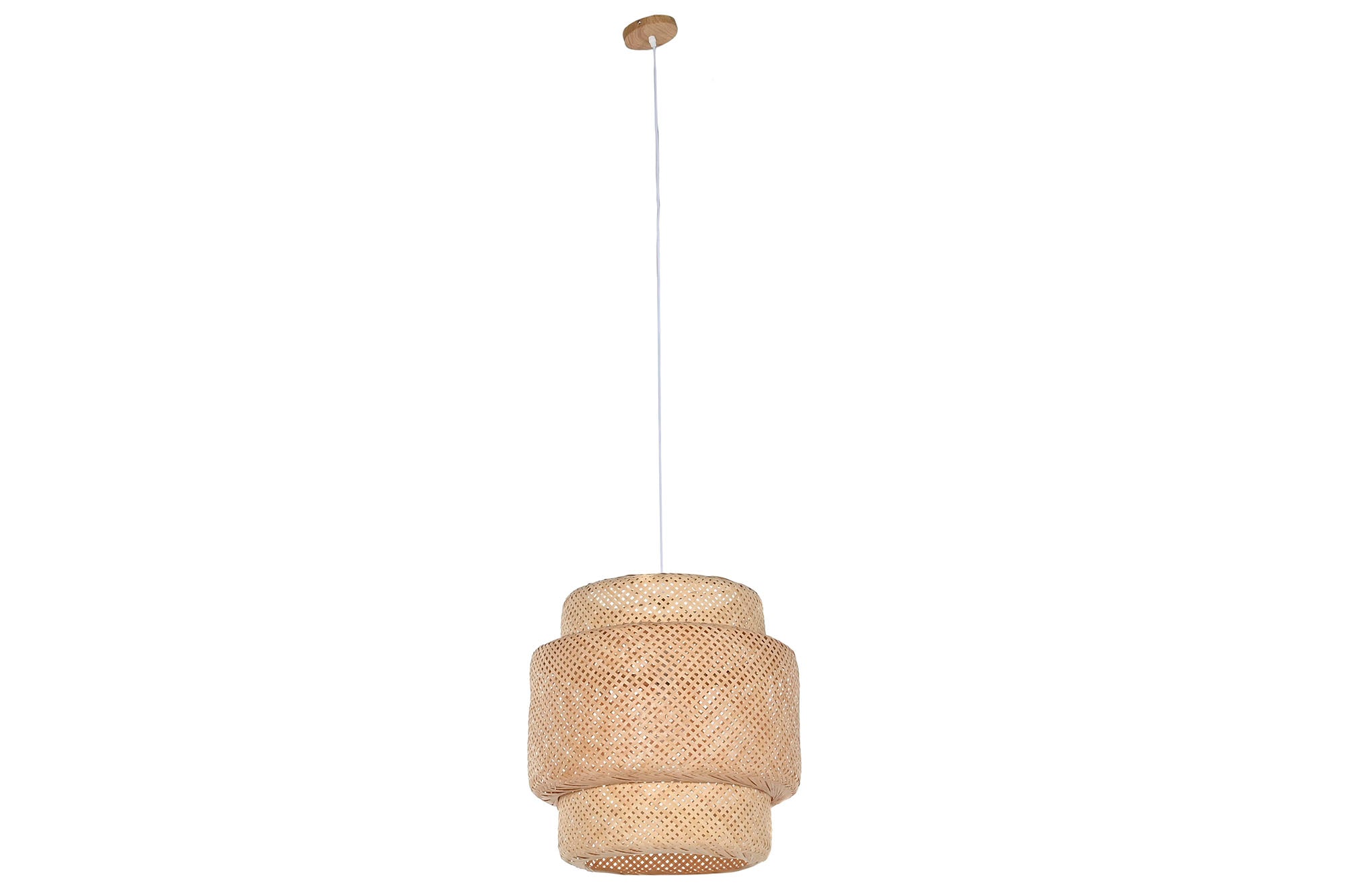 Lampara Techo Bambu 50X50X55 Natural Marron Claro