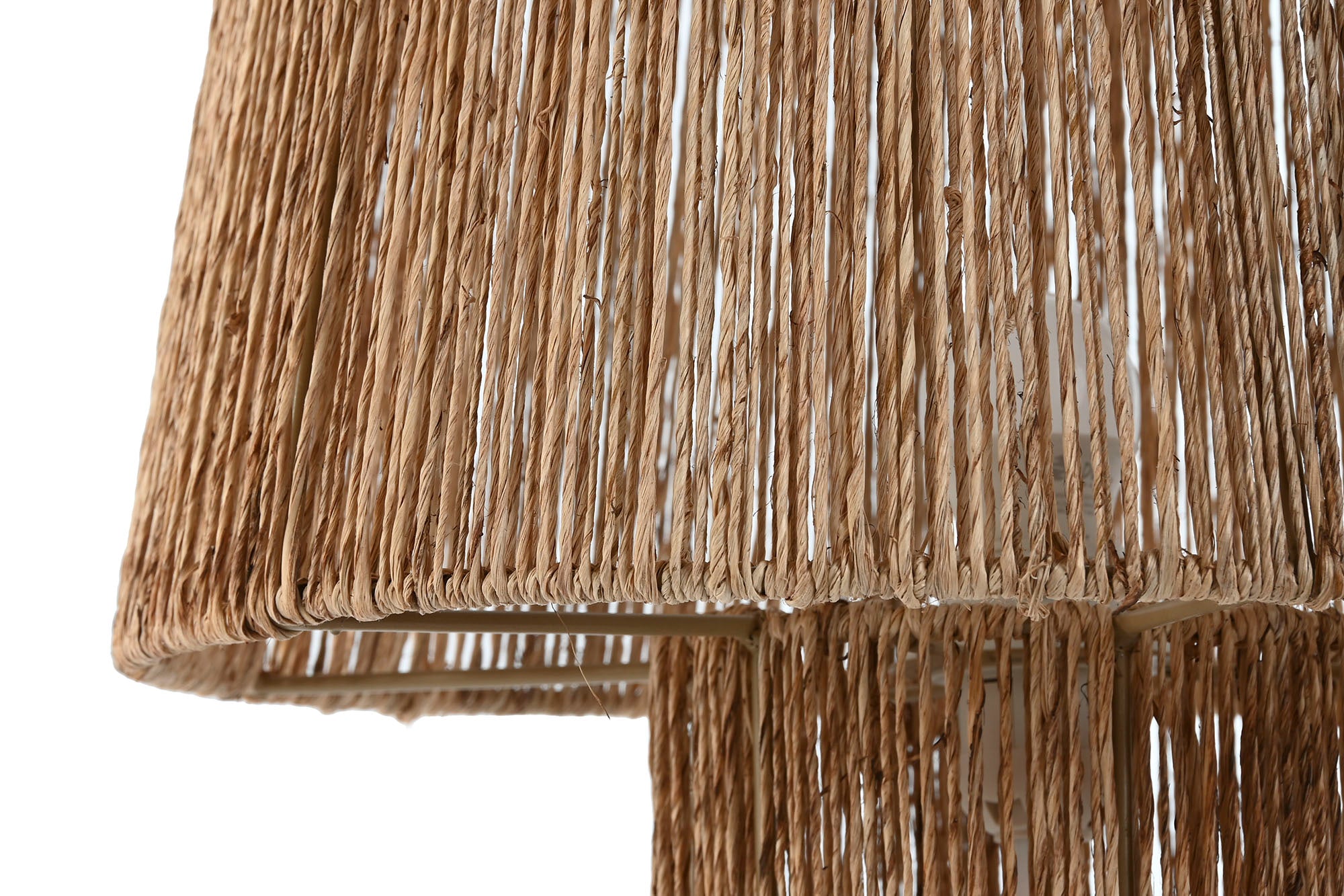 Lampara Sobremesa Yute Metal 37X37X42 Natural