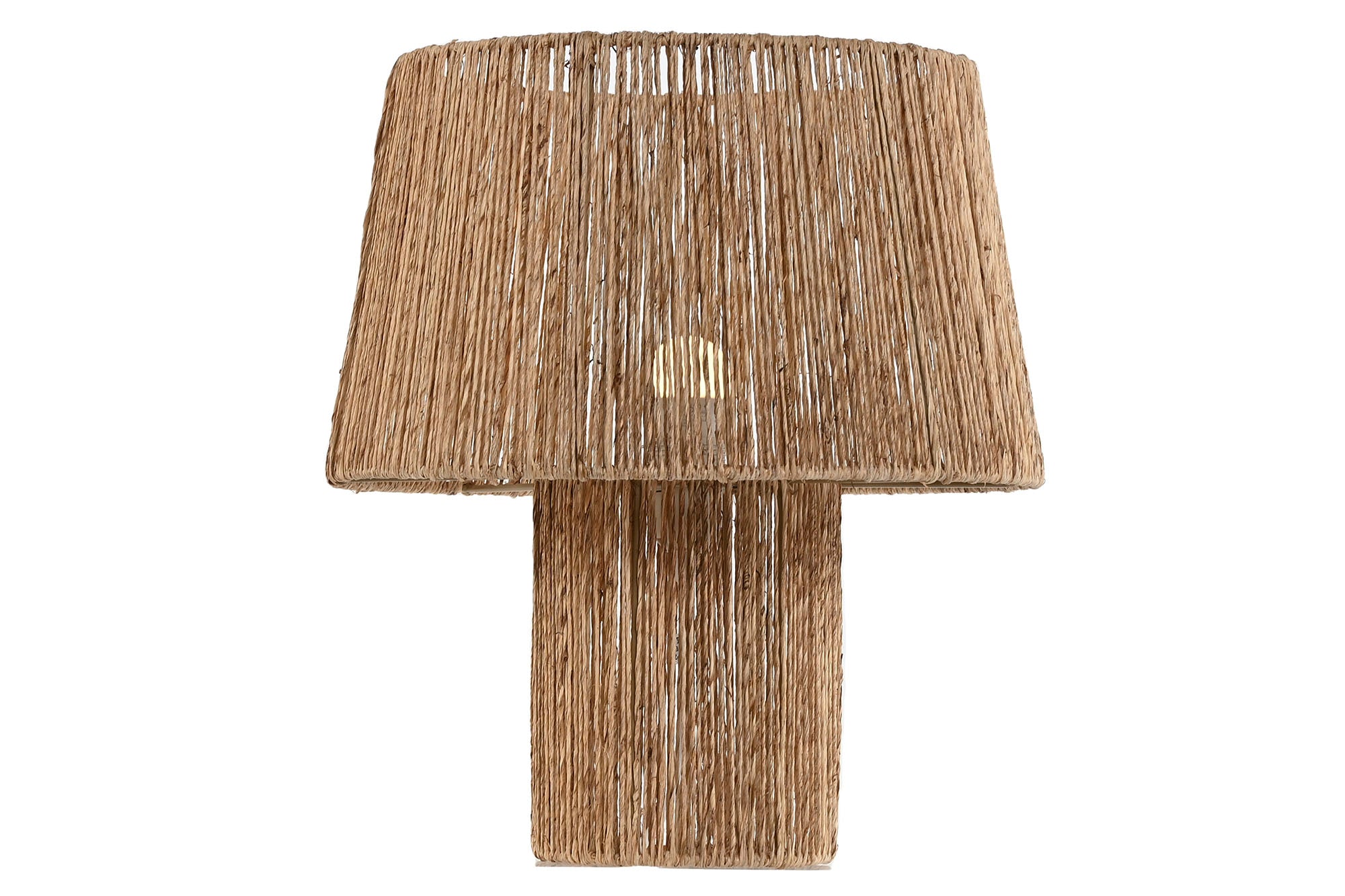 Lampara Sobremesa Yute Metal 37X37X42 Natural