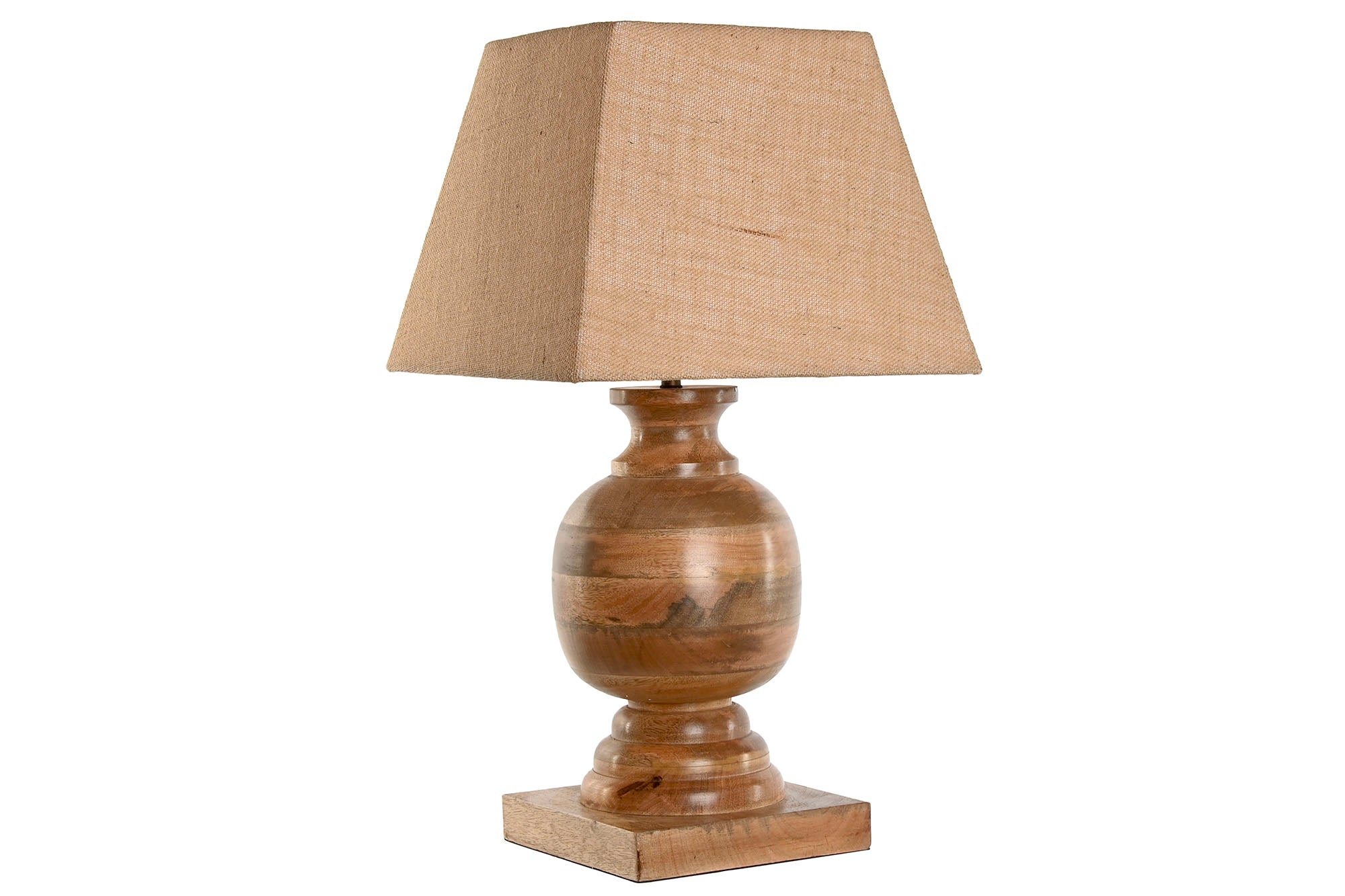 Lampara Sobremesa Mango Algodon 36X36X68 Natural
