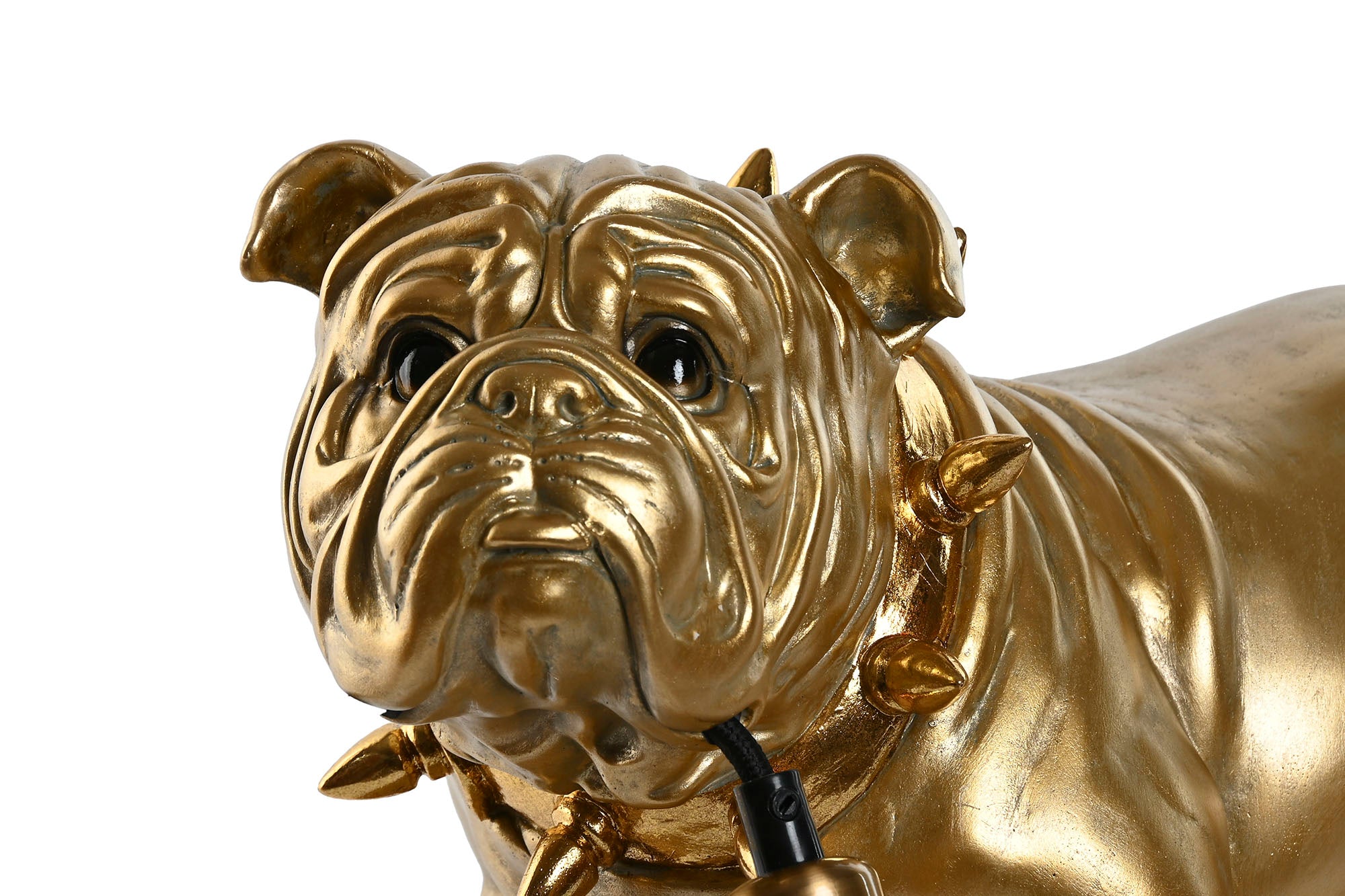 Lampara Sobremesa Resina 45X23X34 Bulldog Dorado