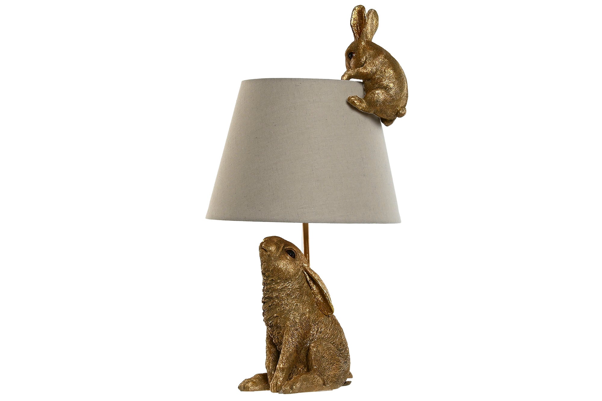 Resin Table Lamp 30x30x58 Golden Rabbits