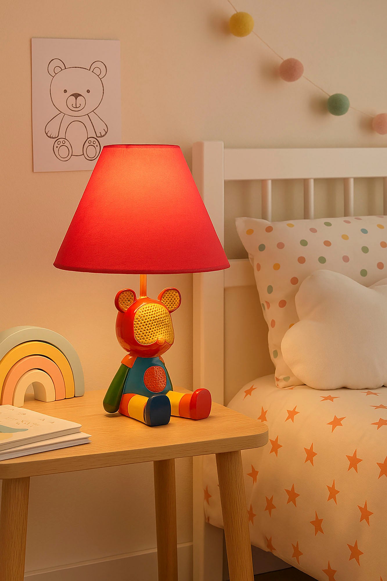 Resin Table Lamp 26X26X37 Multicolor