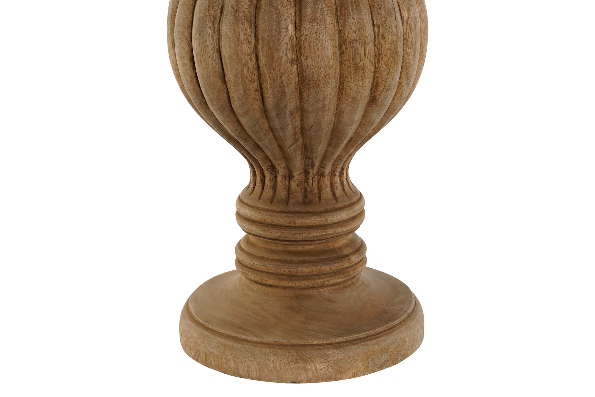 Jute Wood Table Lamp 41x41x76 Carved