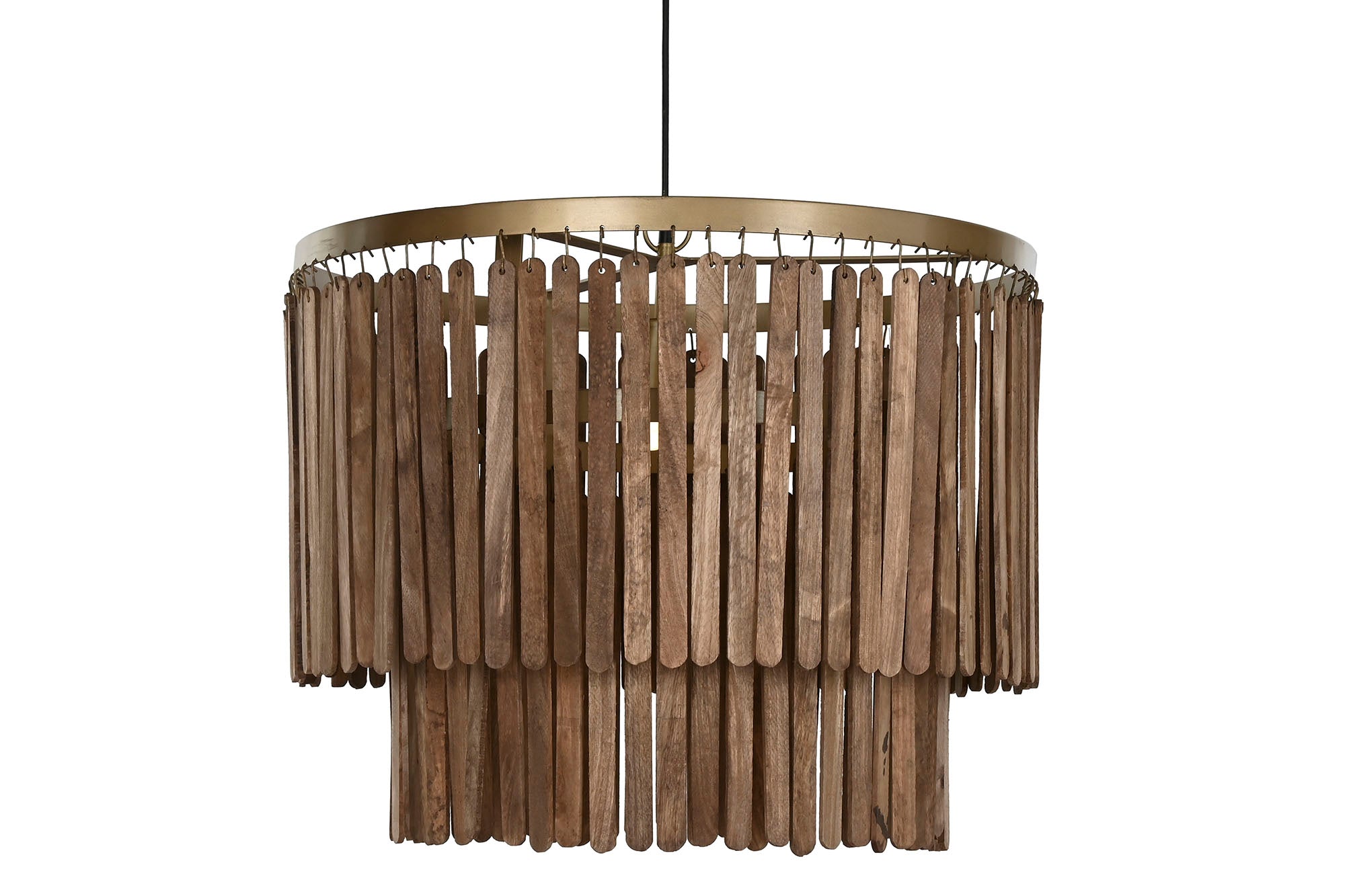 Lampara Techo Mango Metal 60X60X48 Dorado