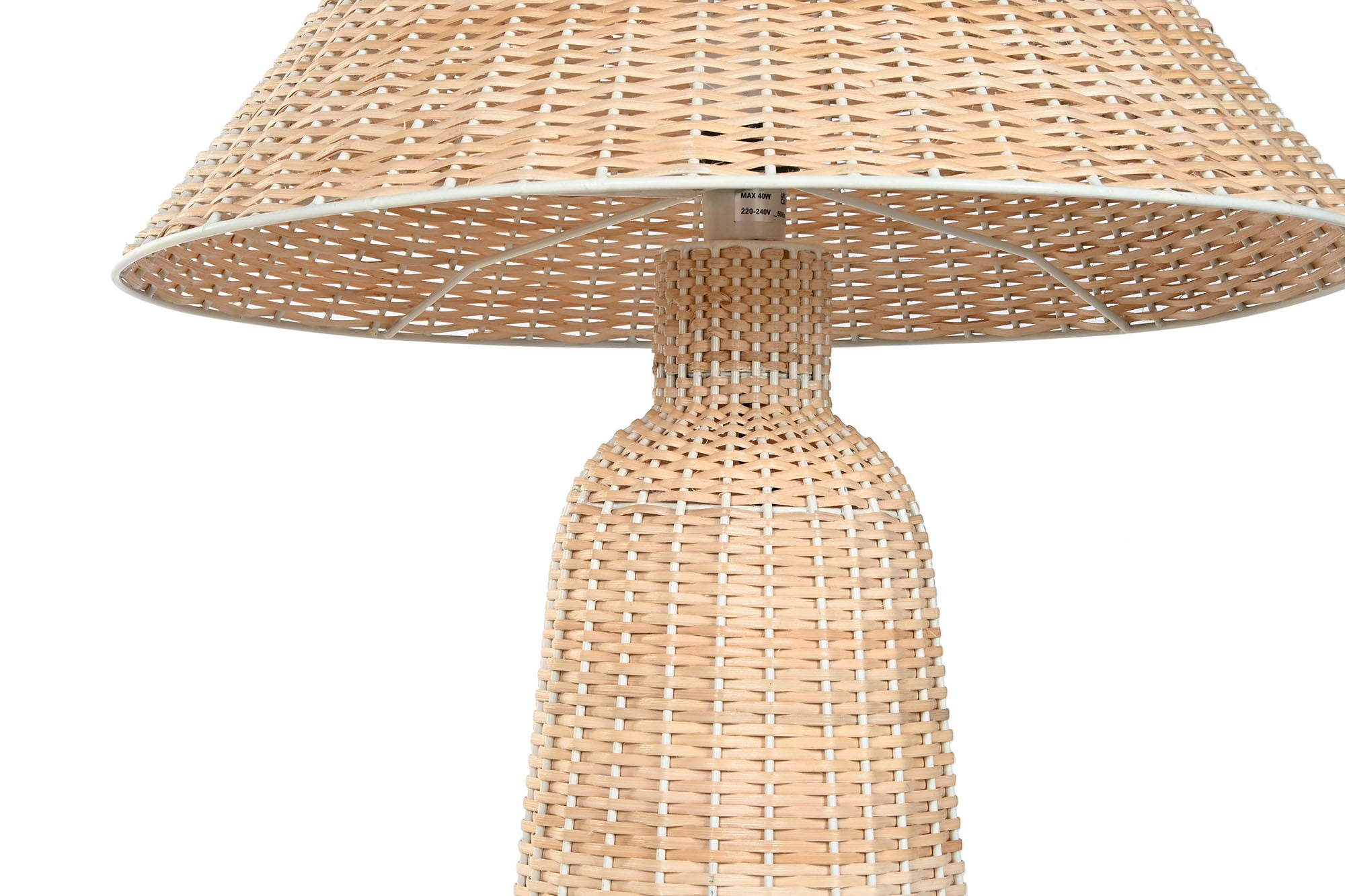 Lampara Pie Ratan 60X60X109 Beige