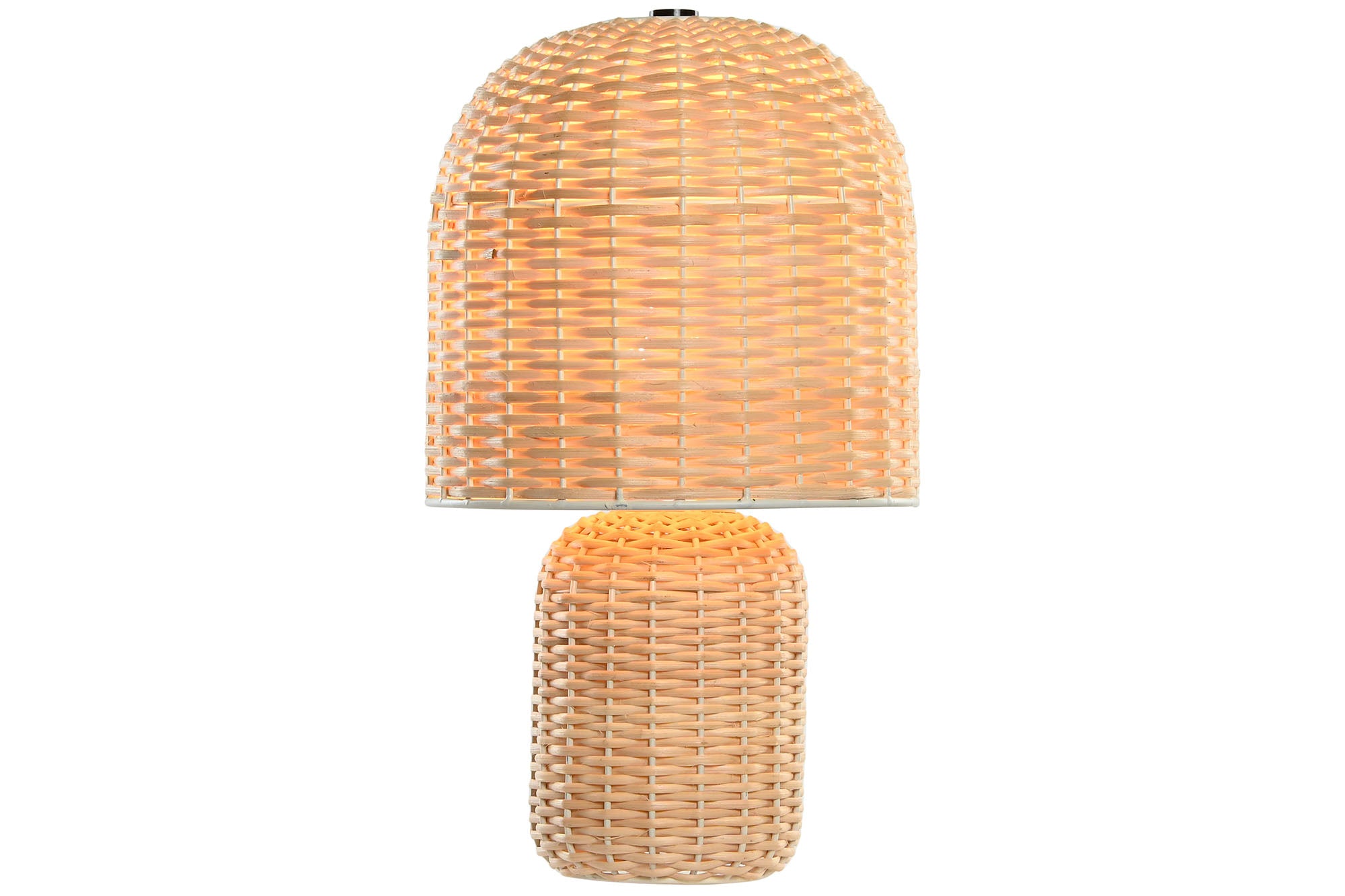 Lampara Sobremesa Ratan 25X25X41 Beige