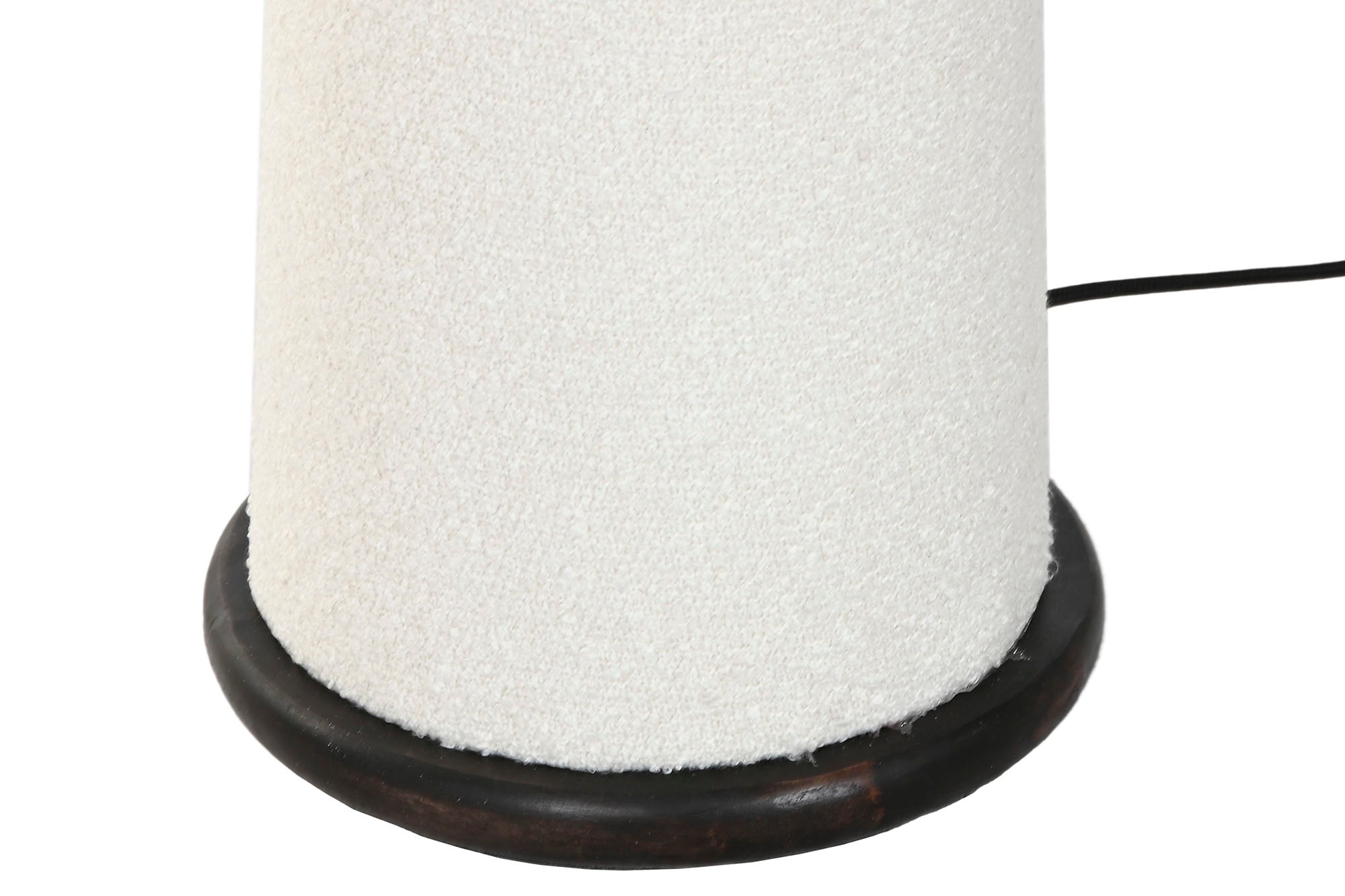 Lampara Pie Metal Poliester 60X60X158 Bucle Blanco