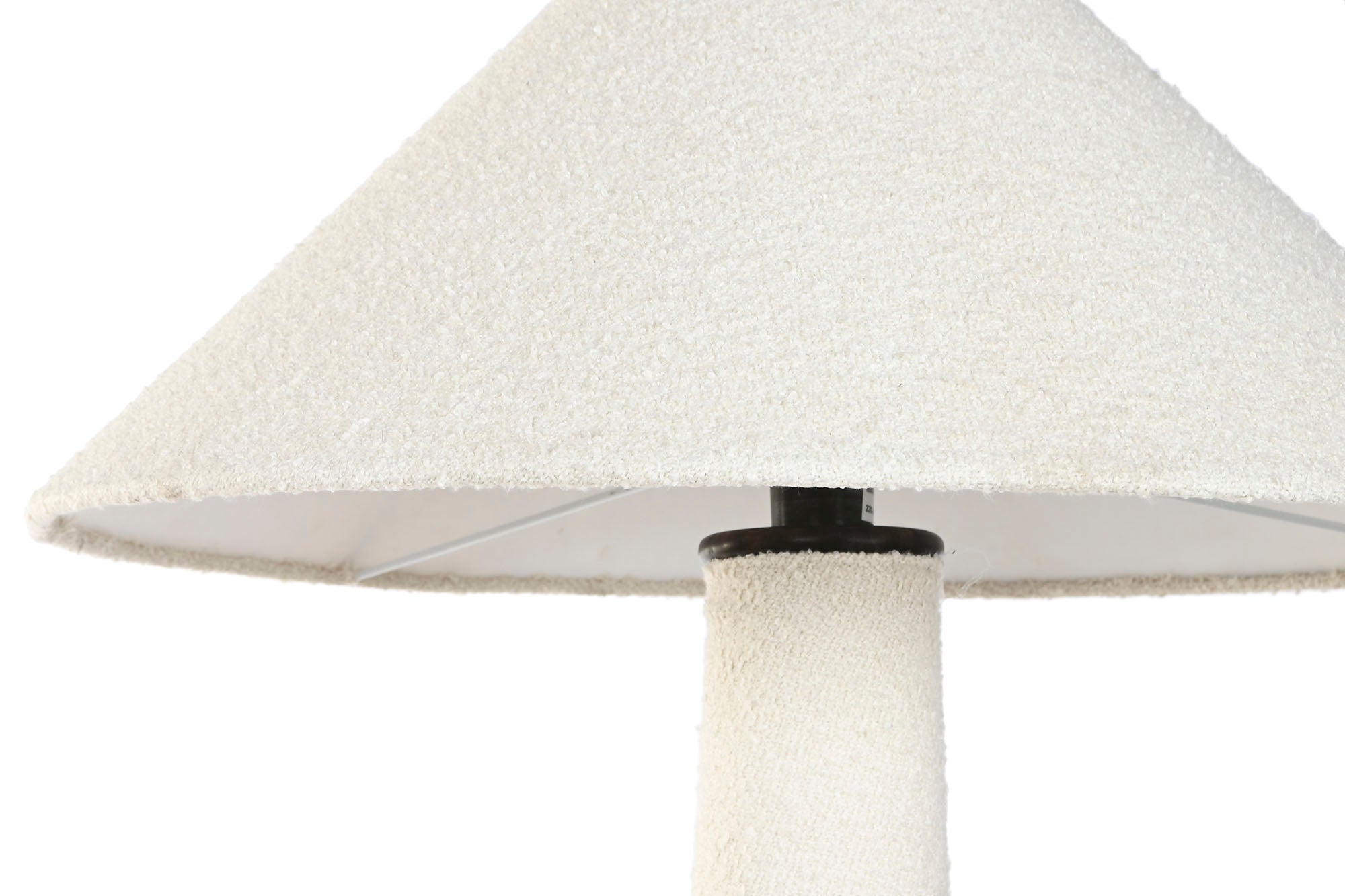 Lampara Pie Metal Poliester 60X60X158 Bucle Blanco
