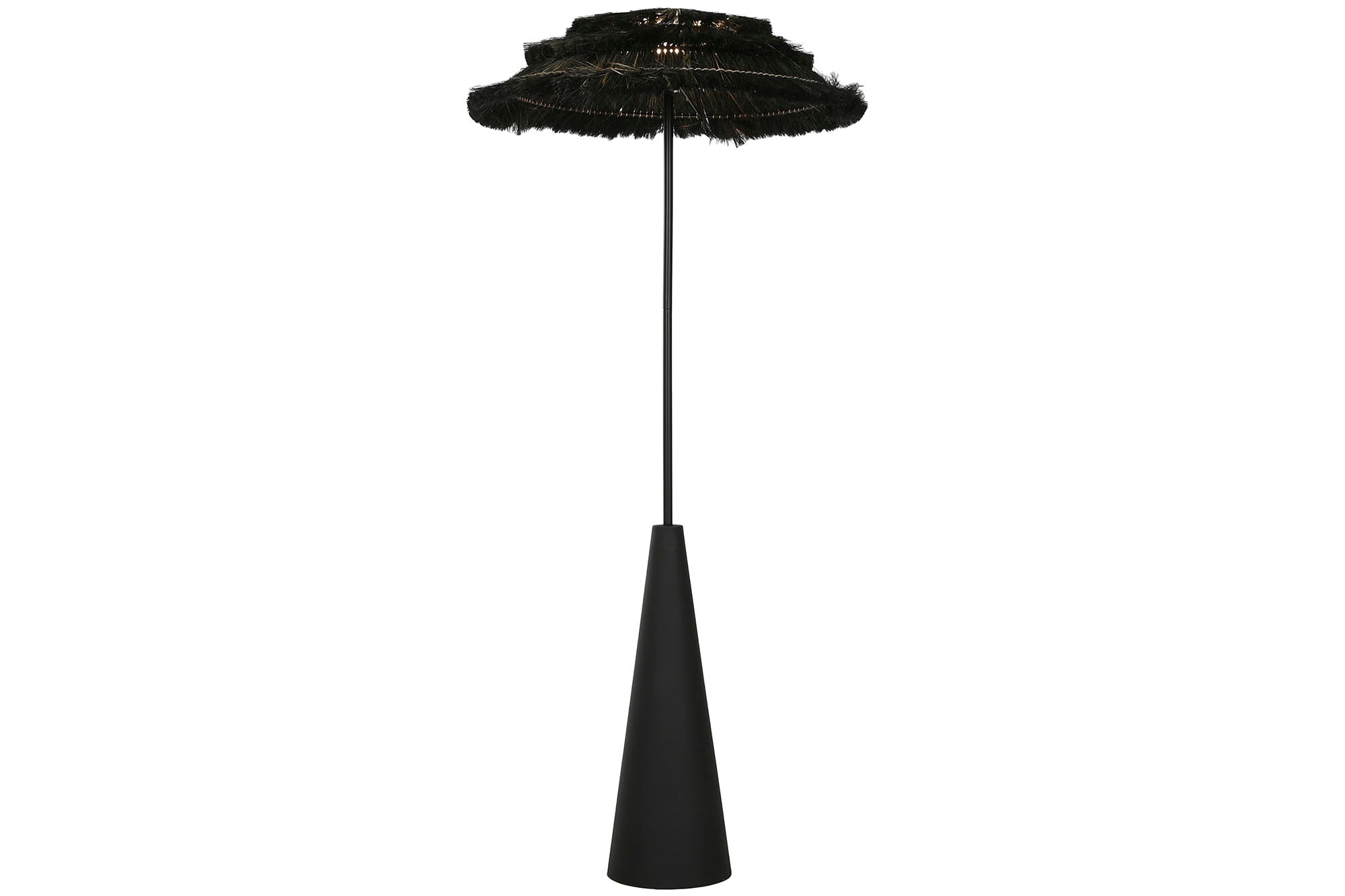Lampara Pie Metal Fibra 80X80X171 Negro