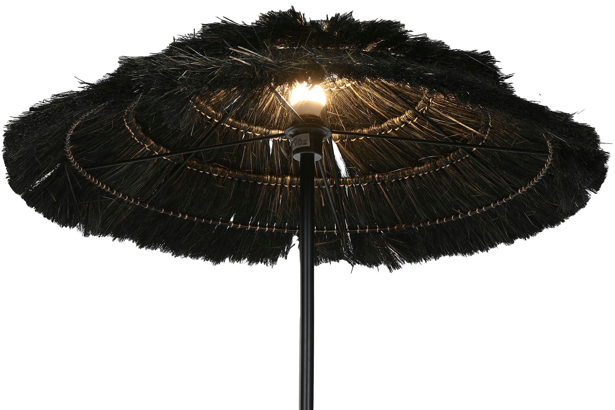 Lampara Pie Metal Fibra 80X80X171 Negro
