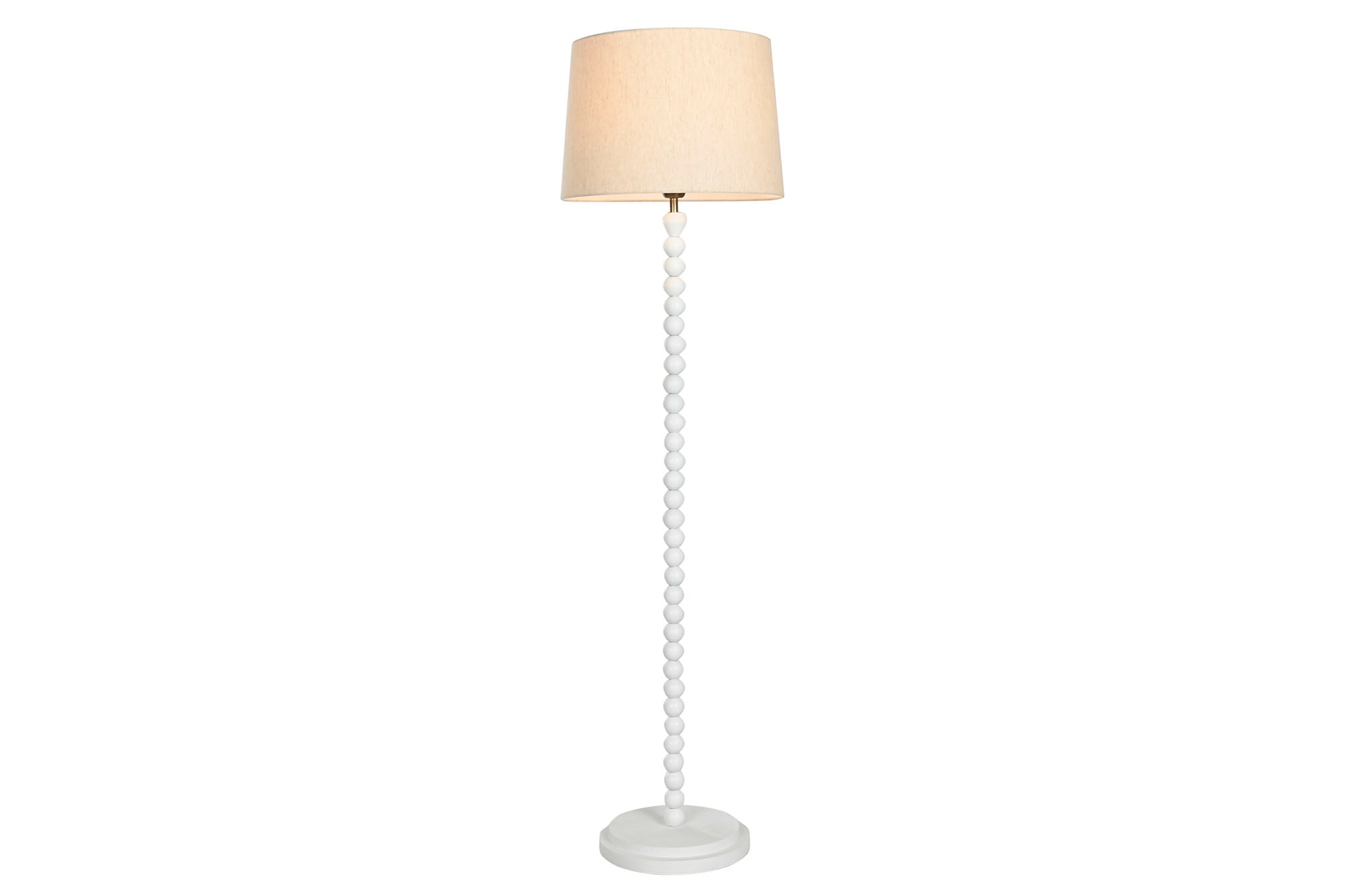 Lampara Pie Metal Mango 40X40X150 Blanco