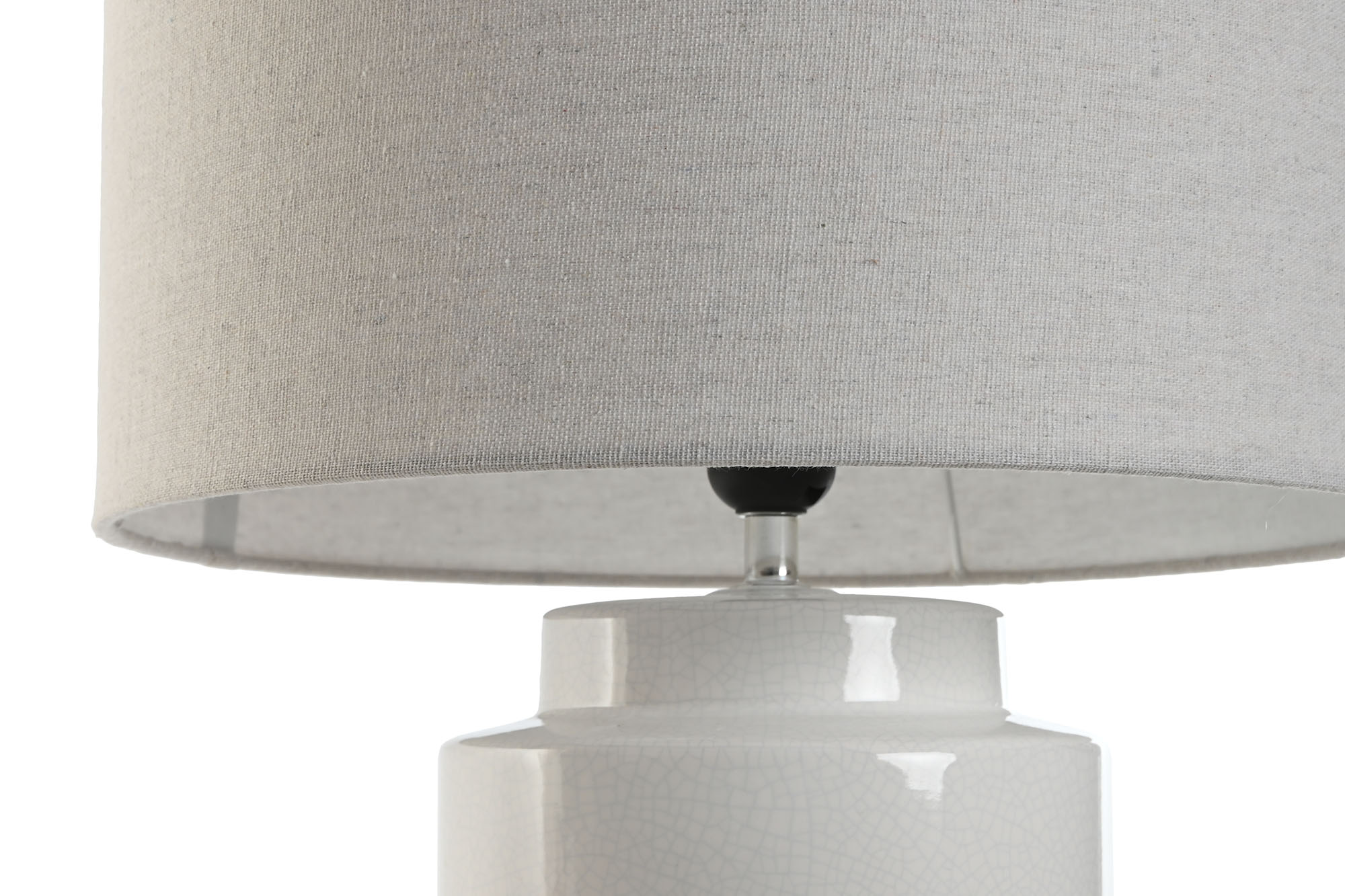 Lampara Sobremesa Ceramica Lino 38X38X61,5 Blanco
