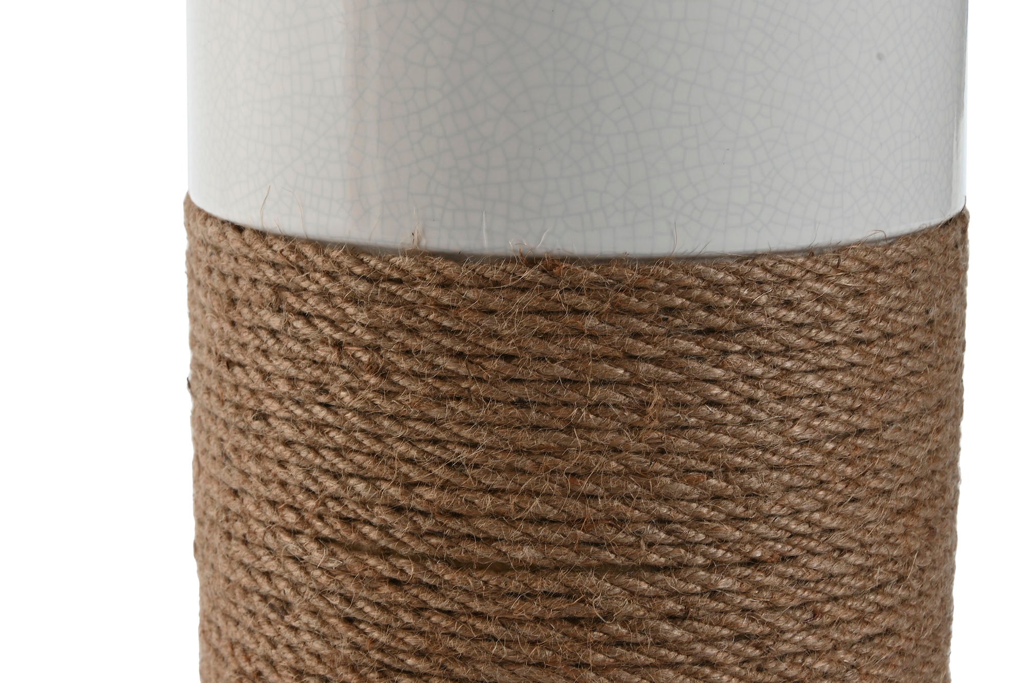 Lampara Sobremesa Ceramica Lino 38X38X61,5 Blanco
