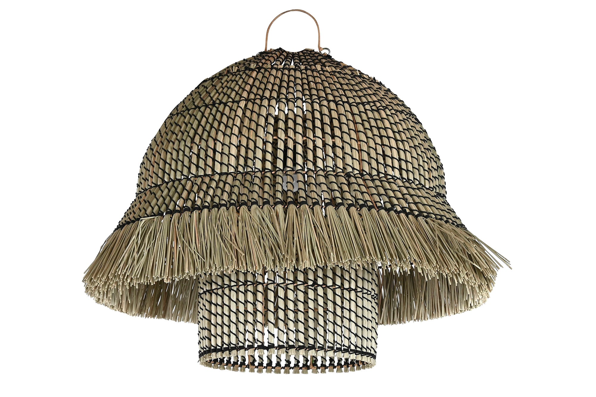 Lampara Techo Fibras Naturales 74X57X65