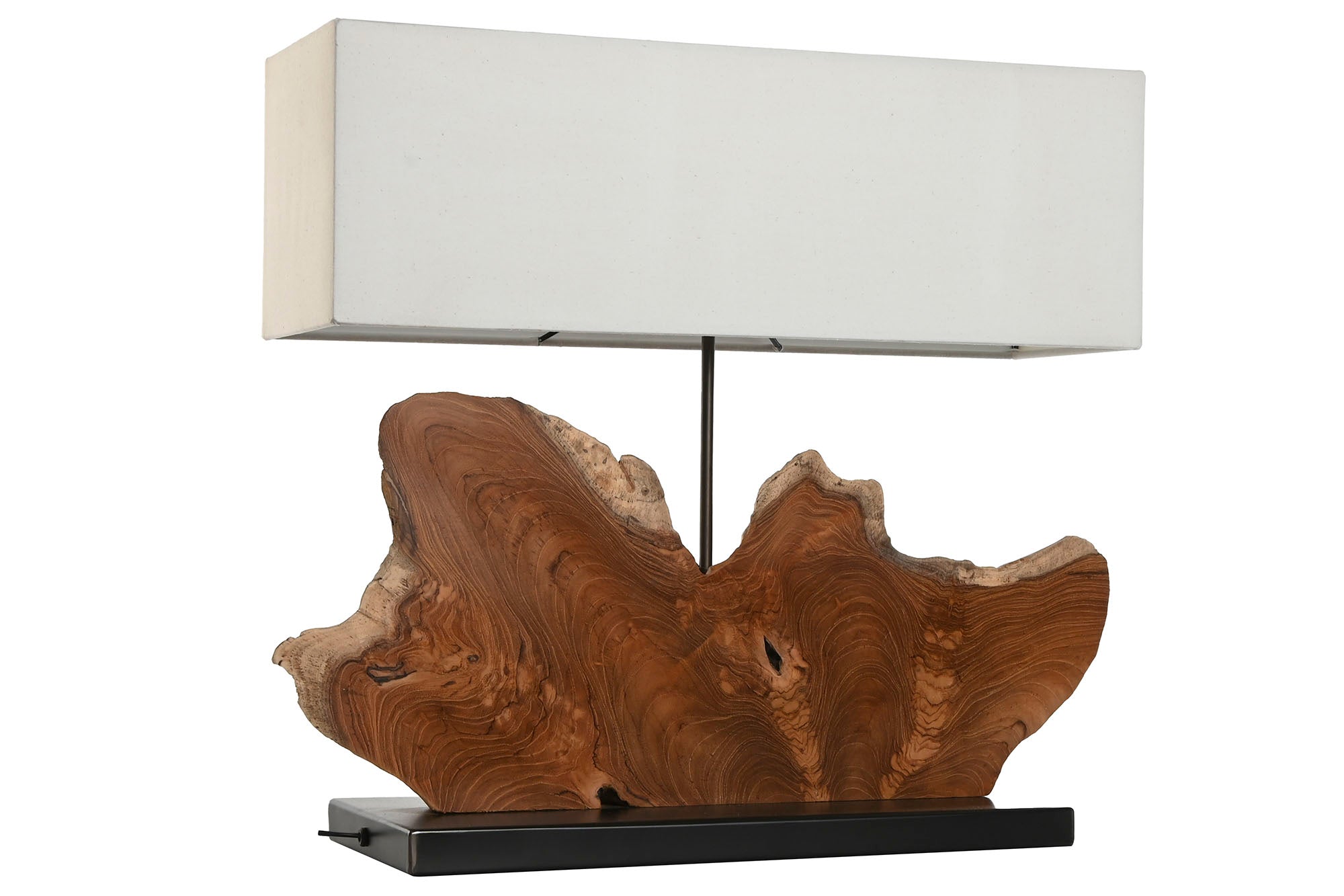 Teak Iron Table Lamp 60x20x55
