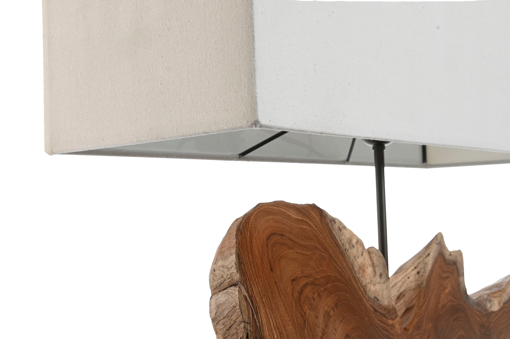 Teak Iron Table Lamp 60x20x55