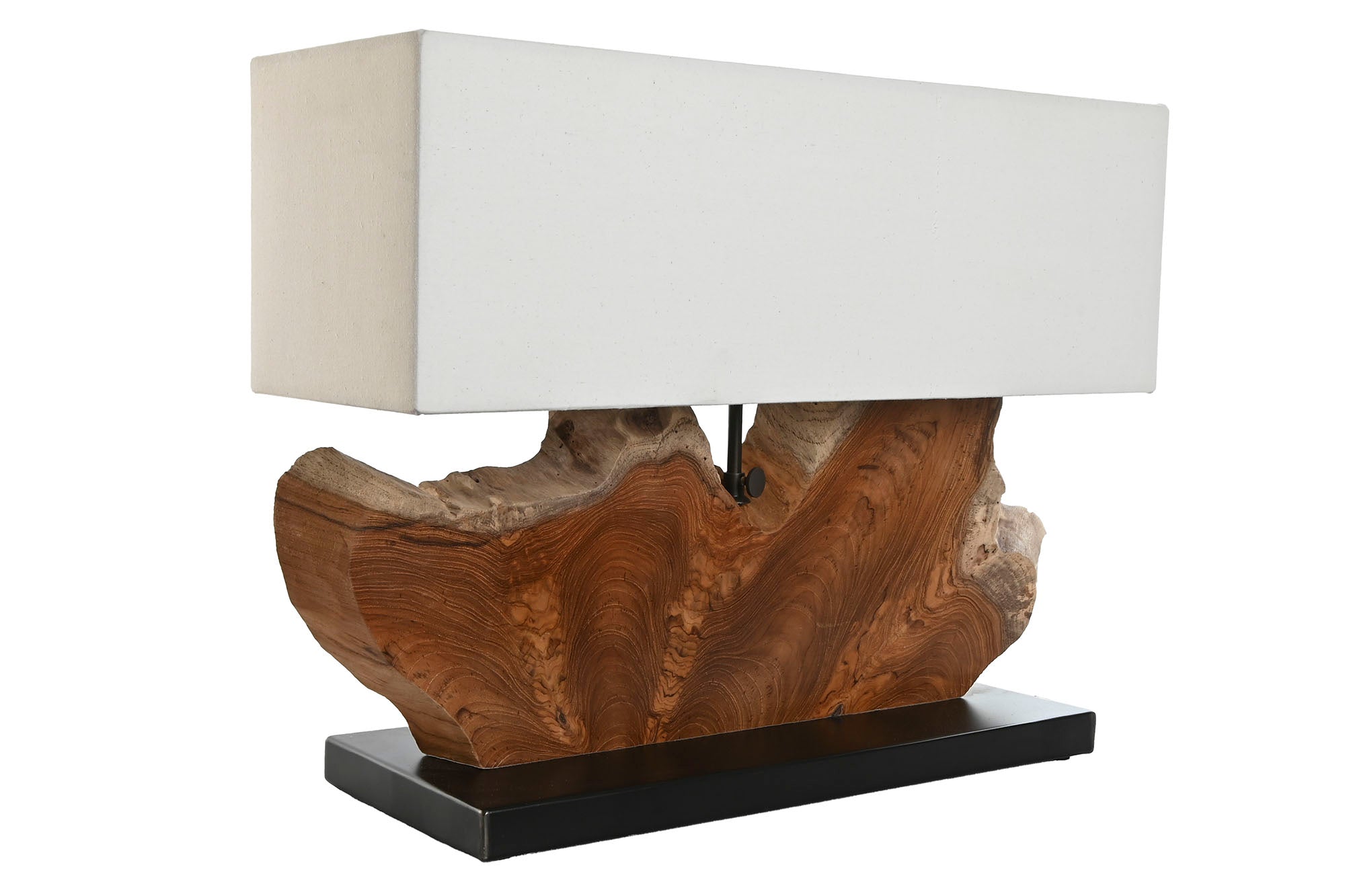 Teak Iron Table Lamp 60x20x55