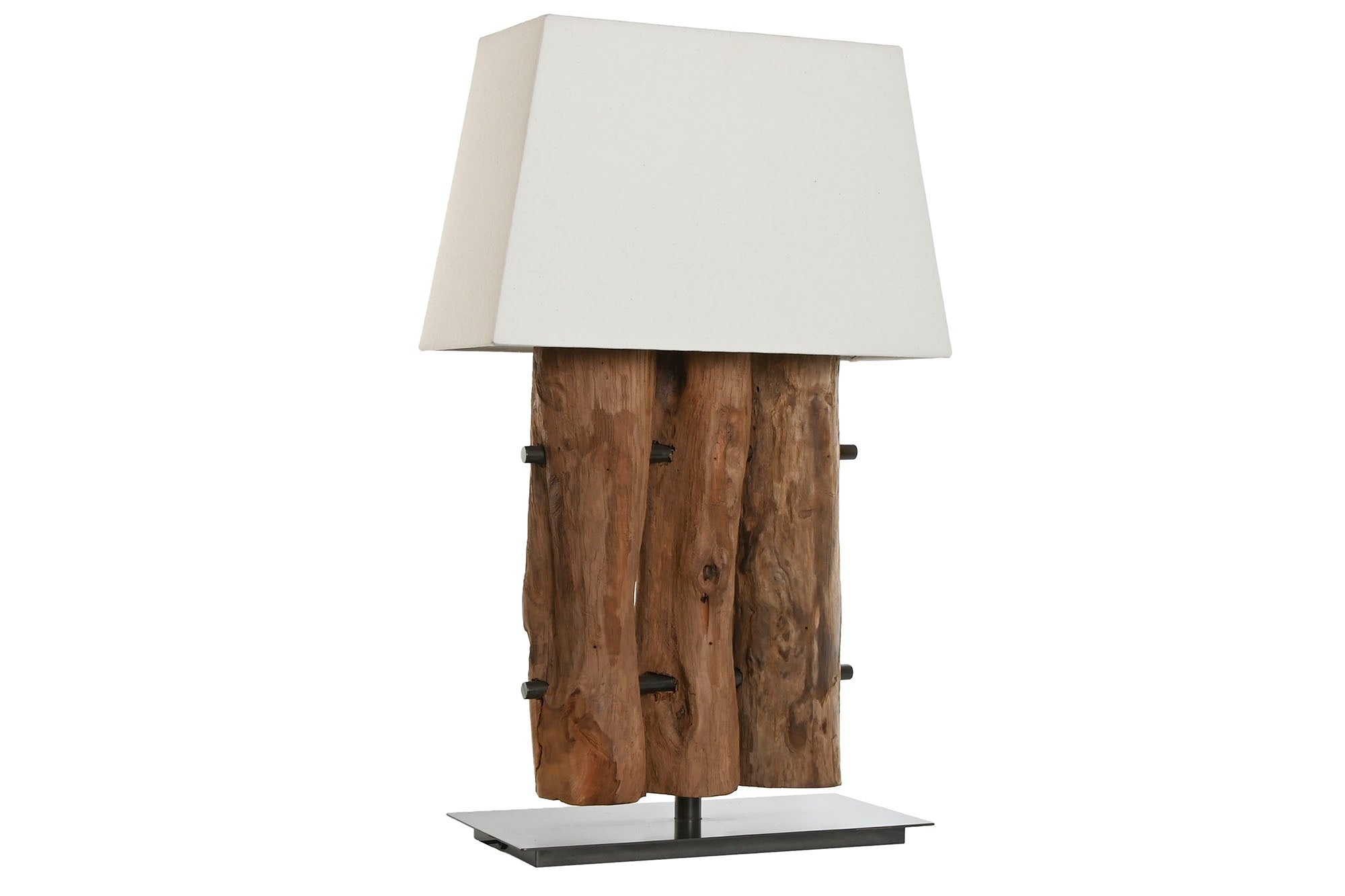 Teak Iron Table Lamp 40x20x80