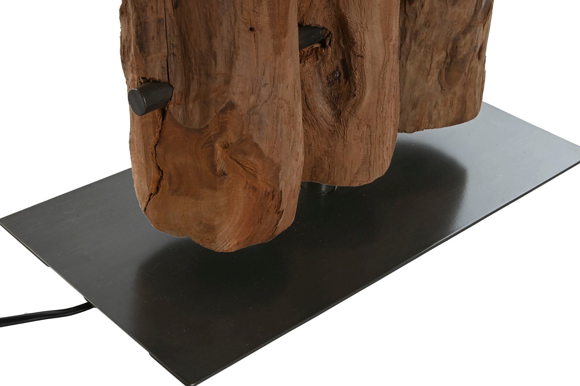 Teak Iron Table Lamp 40x20x80