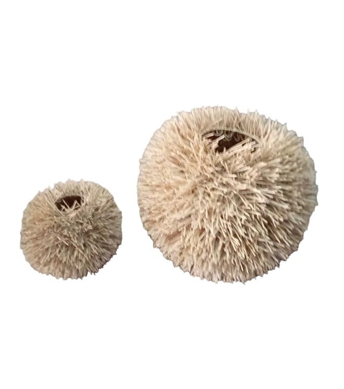 Pantalla Set 2 Bambu 60X60X60 Hecho A Mano Natural