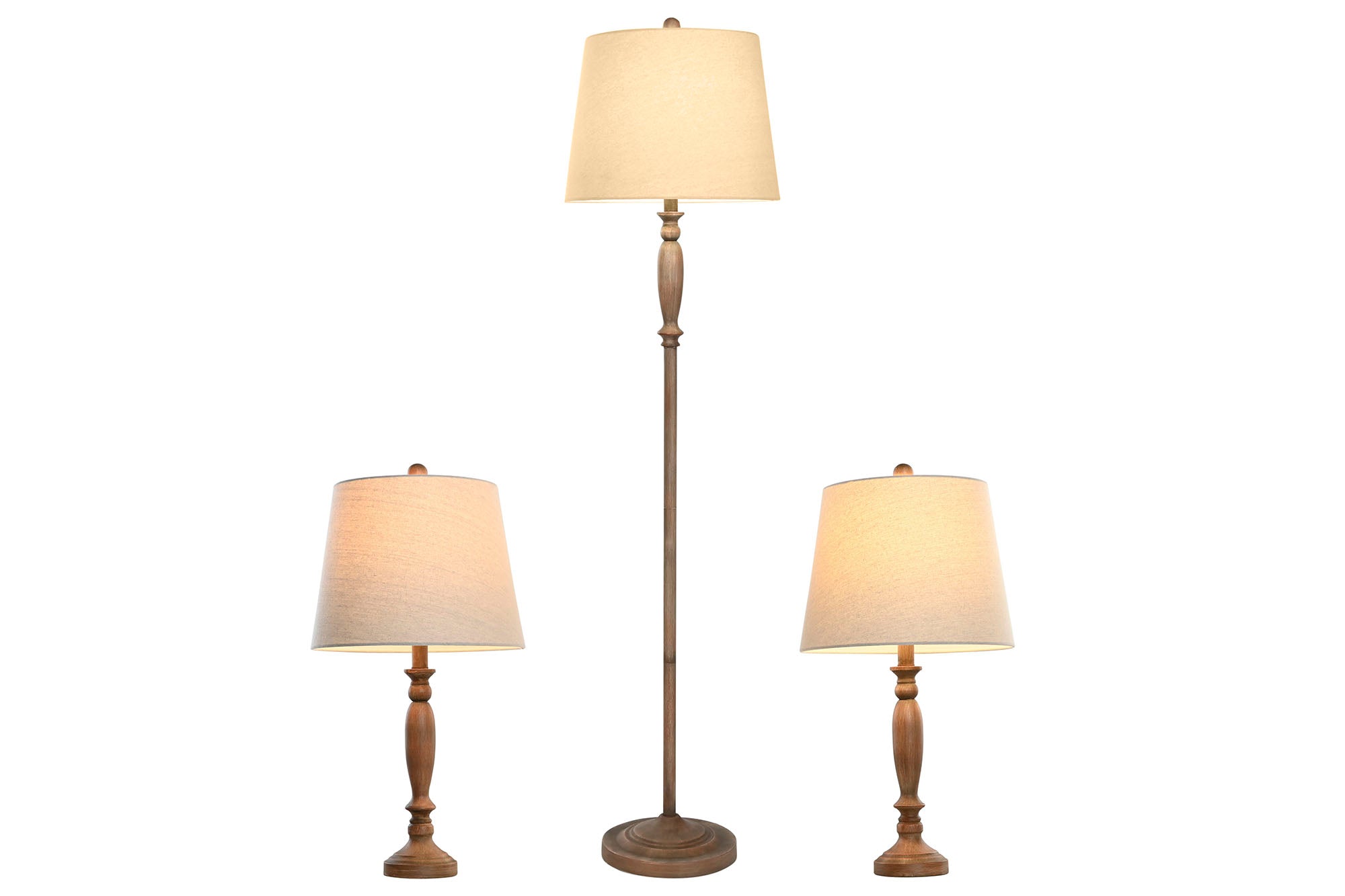 Lampara Pie Set 3 Metal 38X38X150 Con 2 De Sobreme