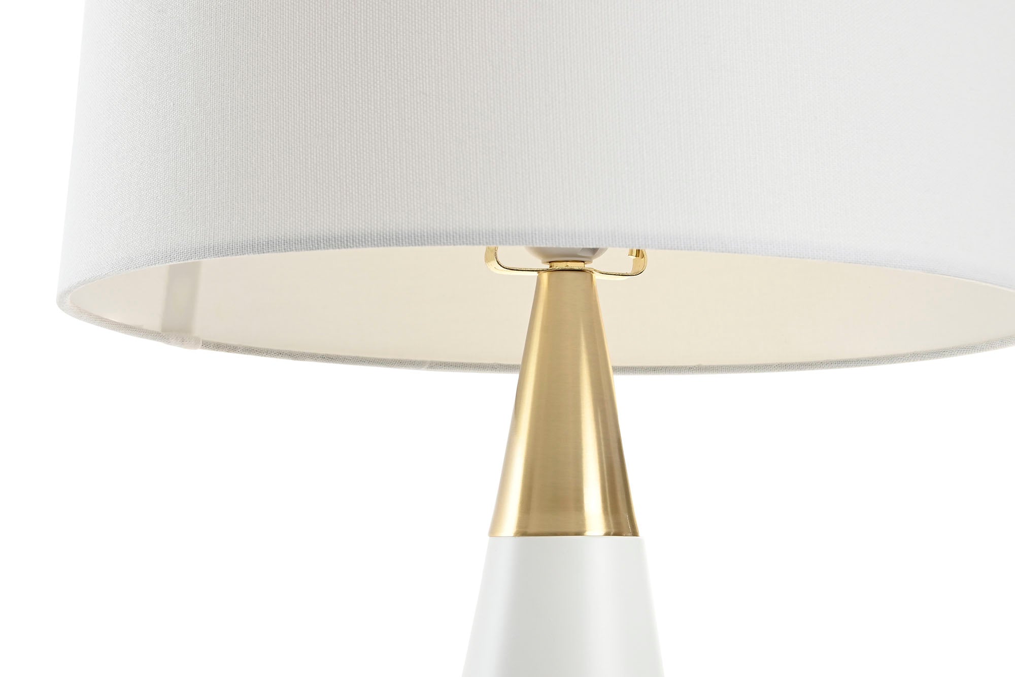 Lampara Sobremesa Ceramica Algodon 38X38X66 Blanco