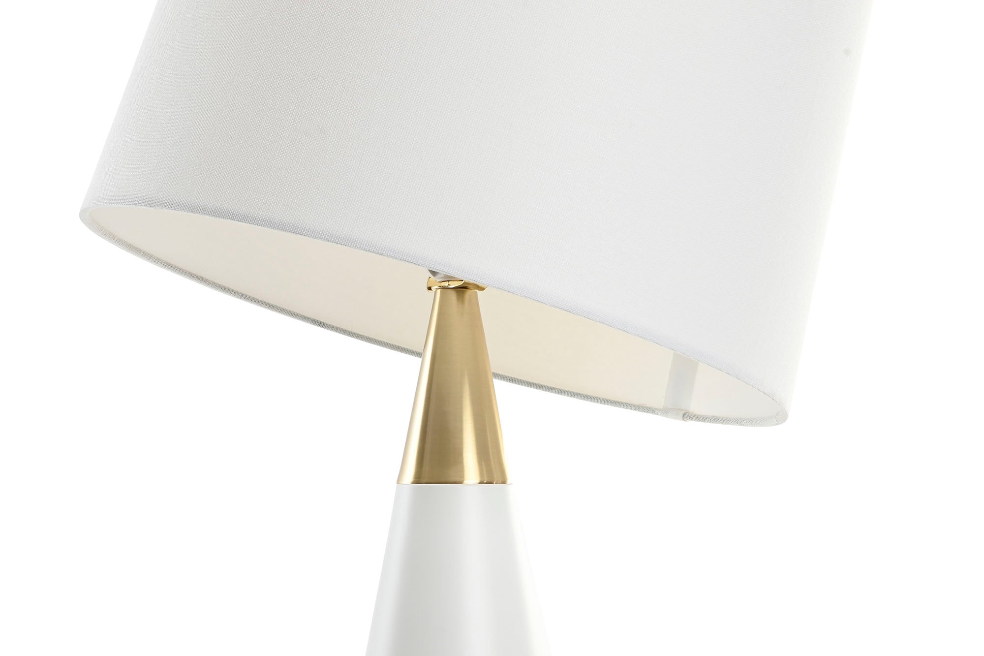 Lampara Sobremesa Ceramica Algodon 38X38X66 Blanco