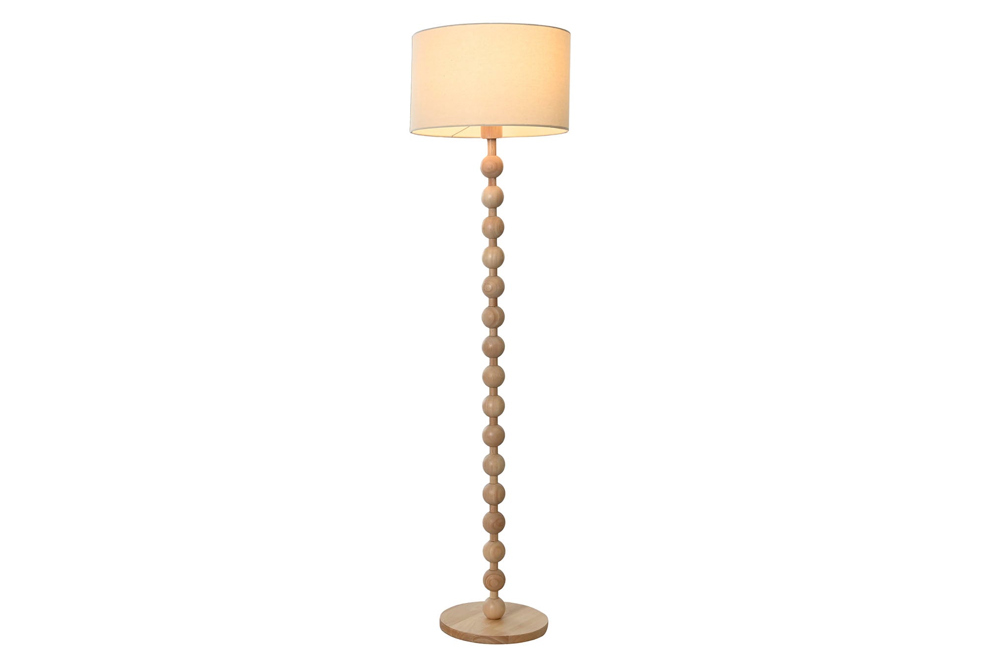 Lampara Pie Hevea / Rubberwood 40X40X150 Bolas