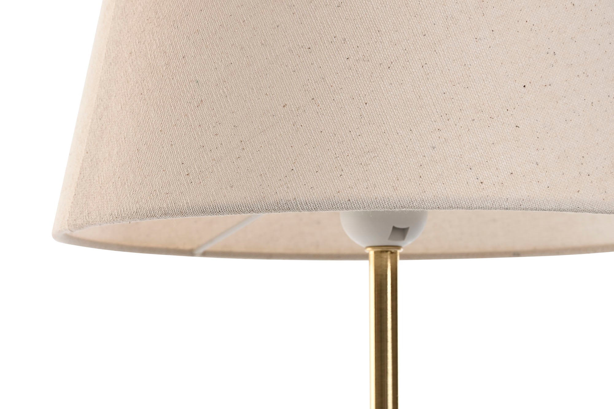 Lampara Sobremesa Metal Lino 28X28X49 Dorado