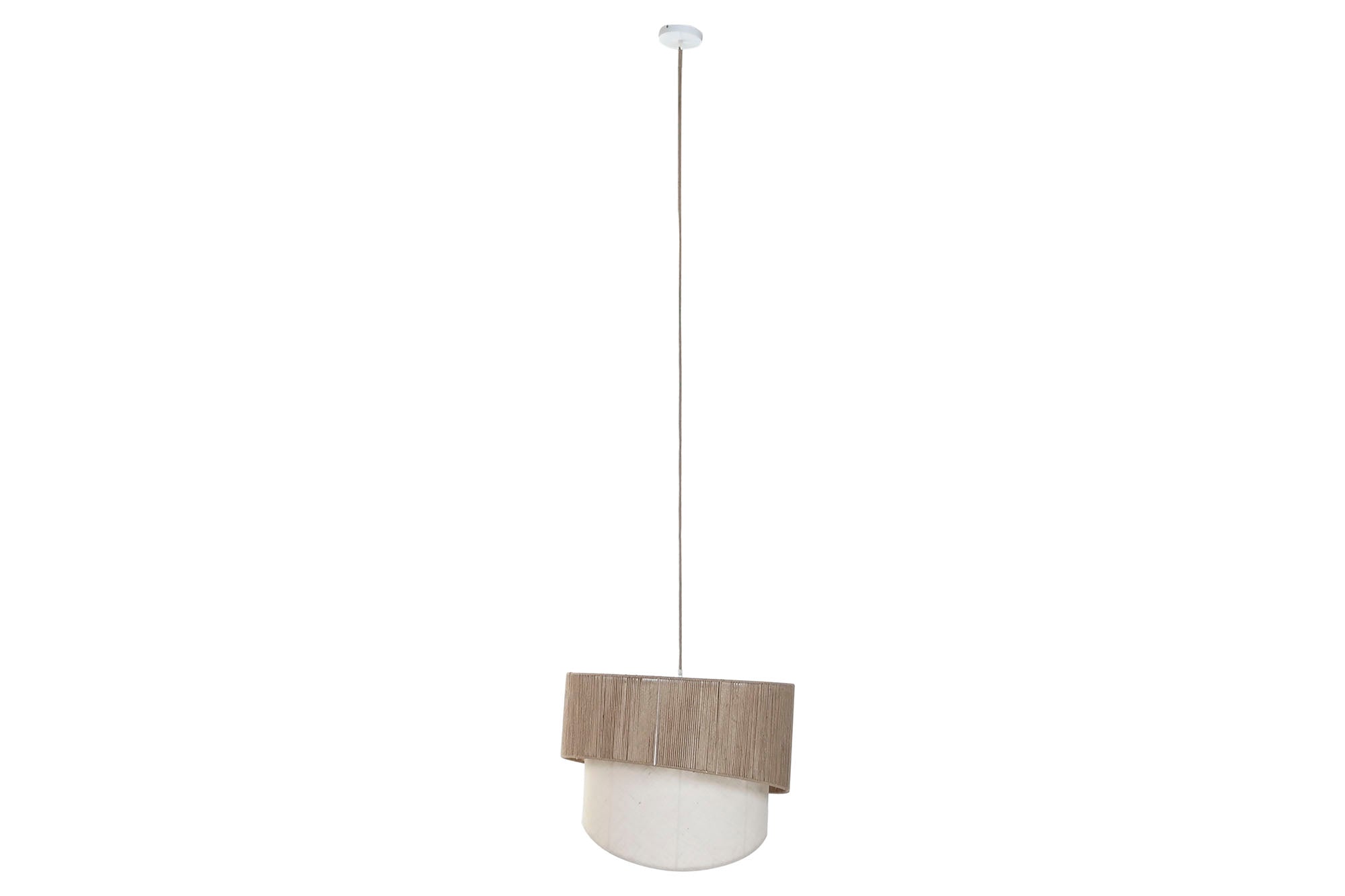 Lampara Techo Yute Metal 60X60X50 Marron