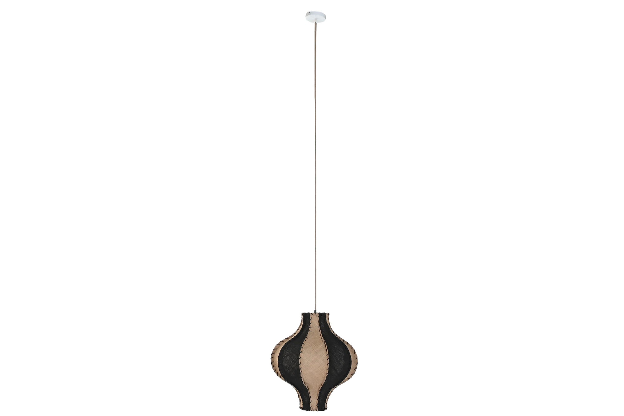 Lampara Techo Yute Hierro 50X50X54 Natural Bicolor