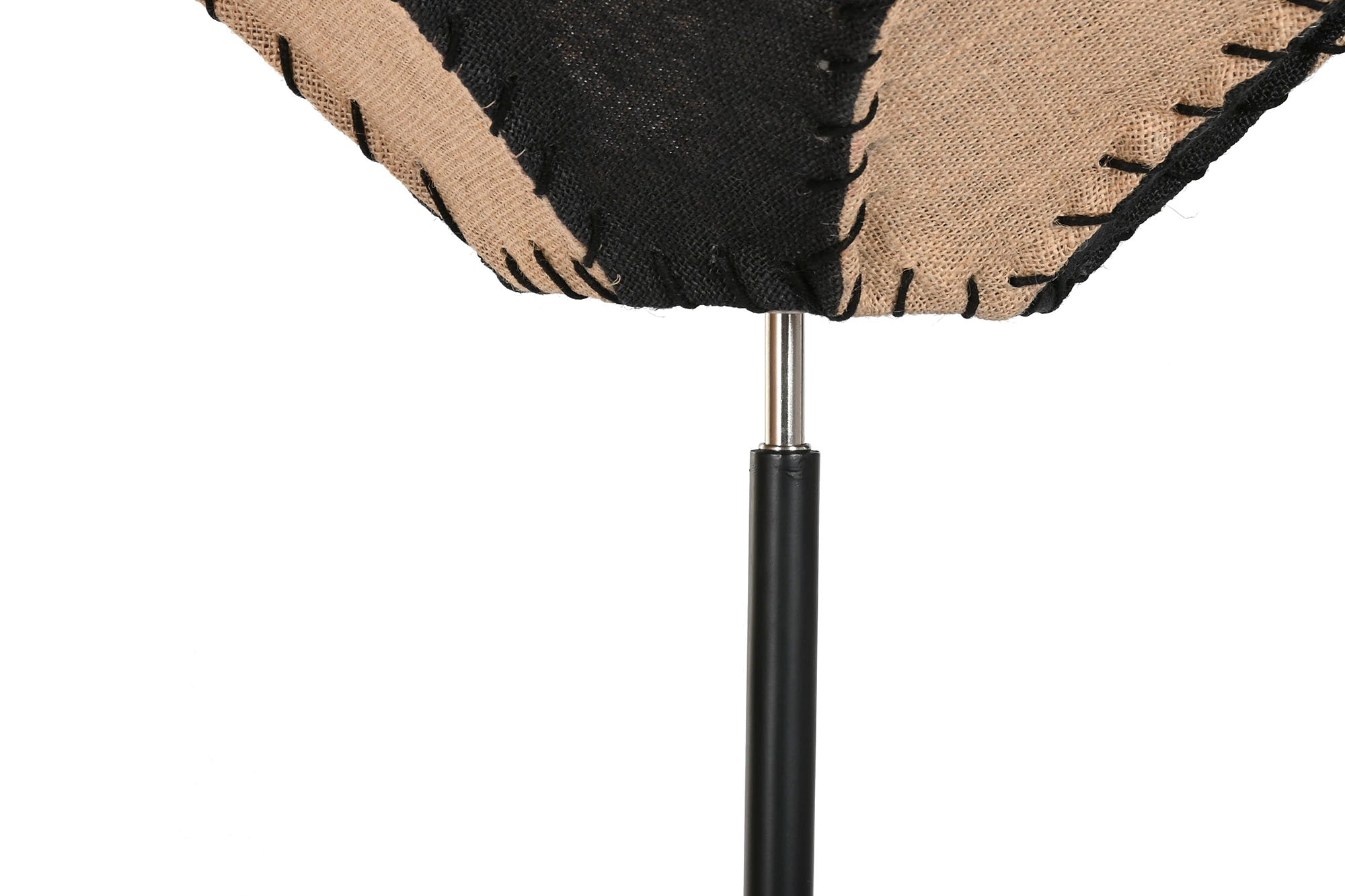 Lampara Pie Yute Hierro 50X50X165 Natural Bicolor