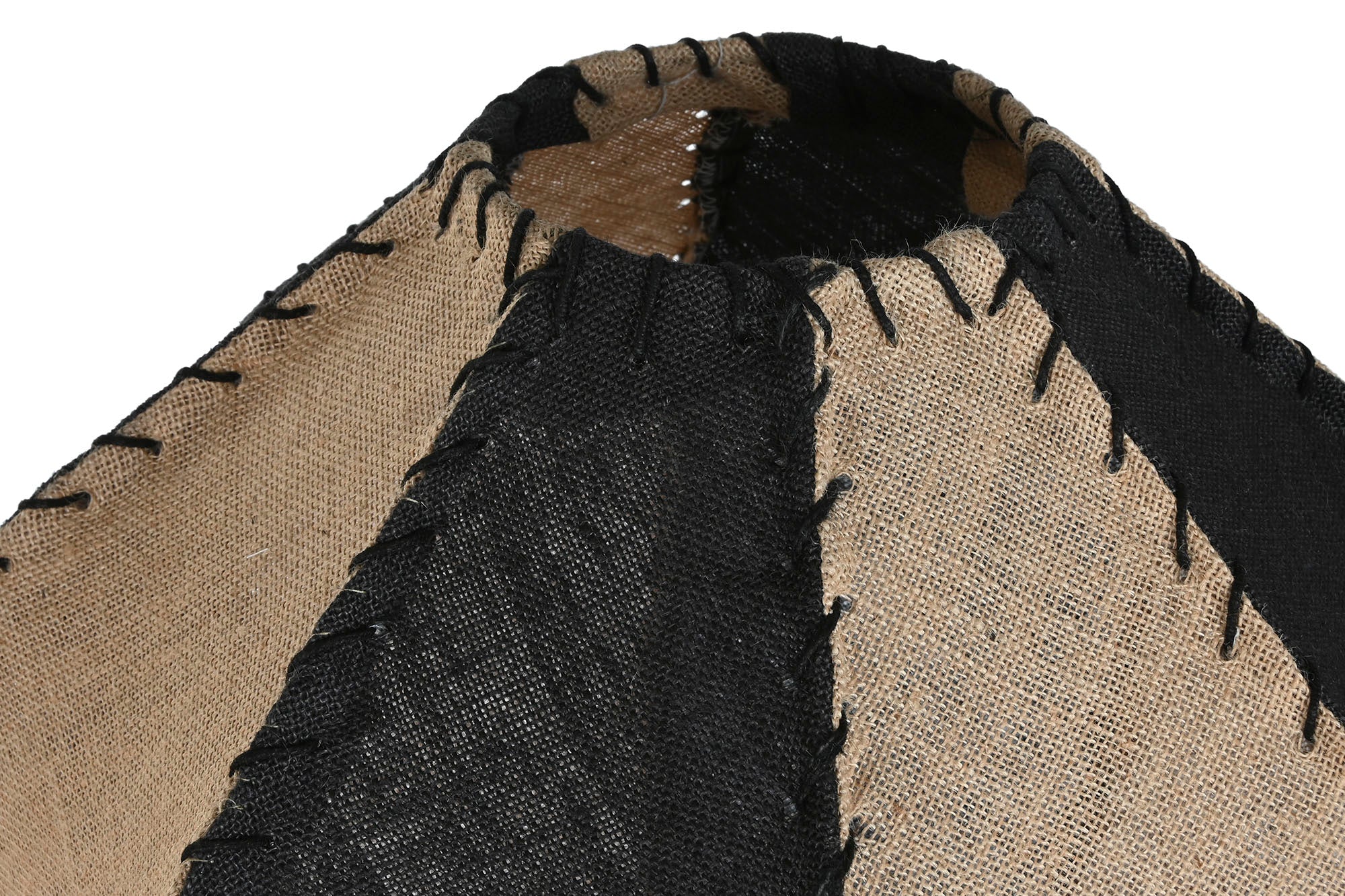 Lampara Pie Yute Hierro 50X50X165 Natural Bicolor