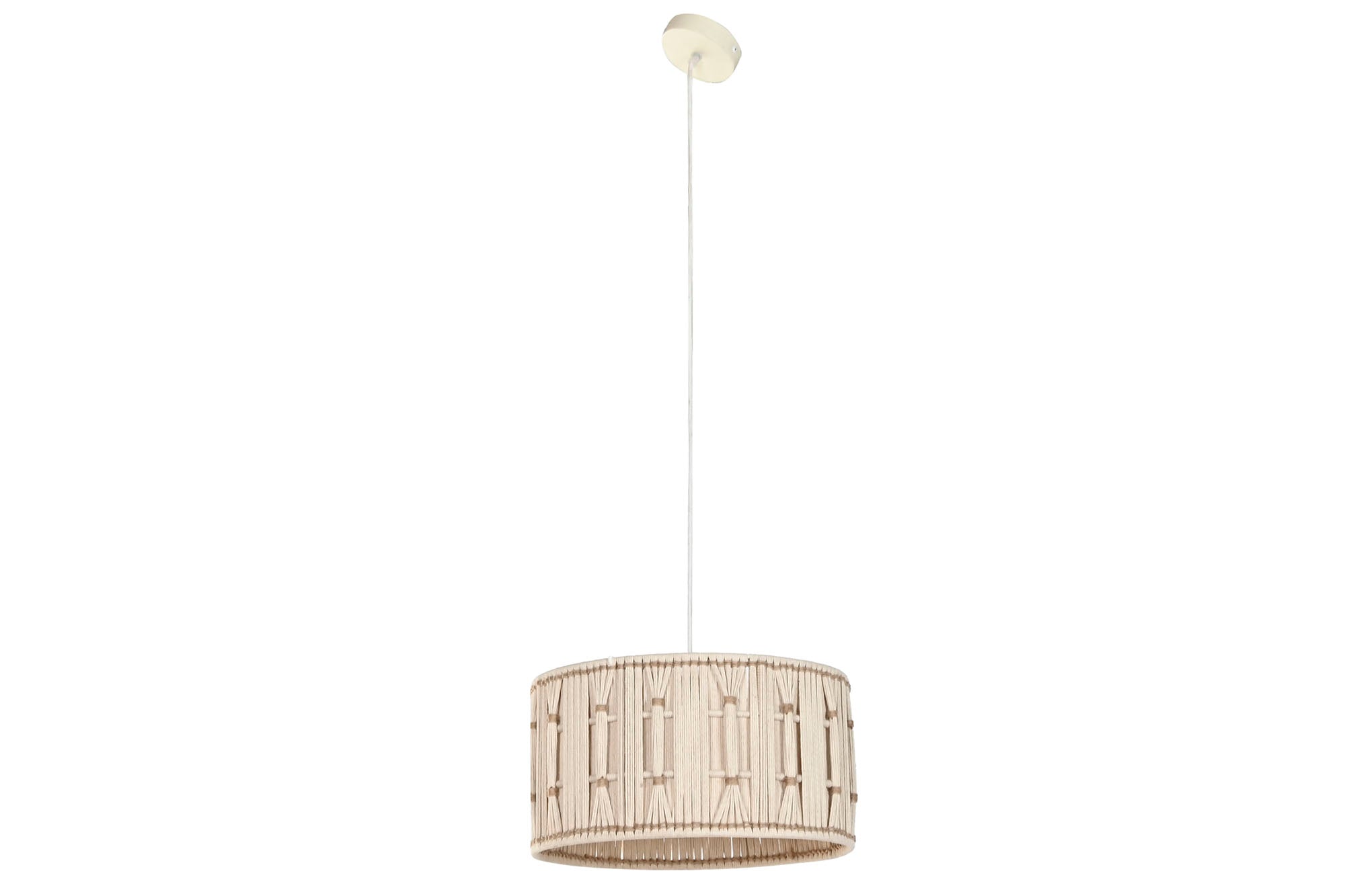 Lampara Techo Algodon Yute 39X39X25 Trenzado Crudo