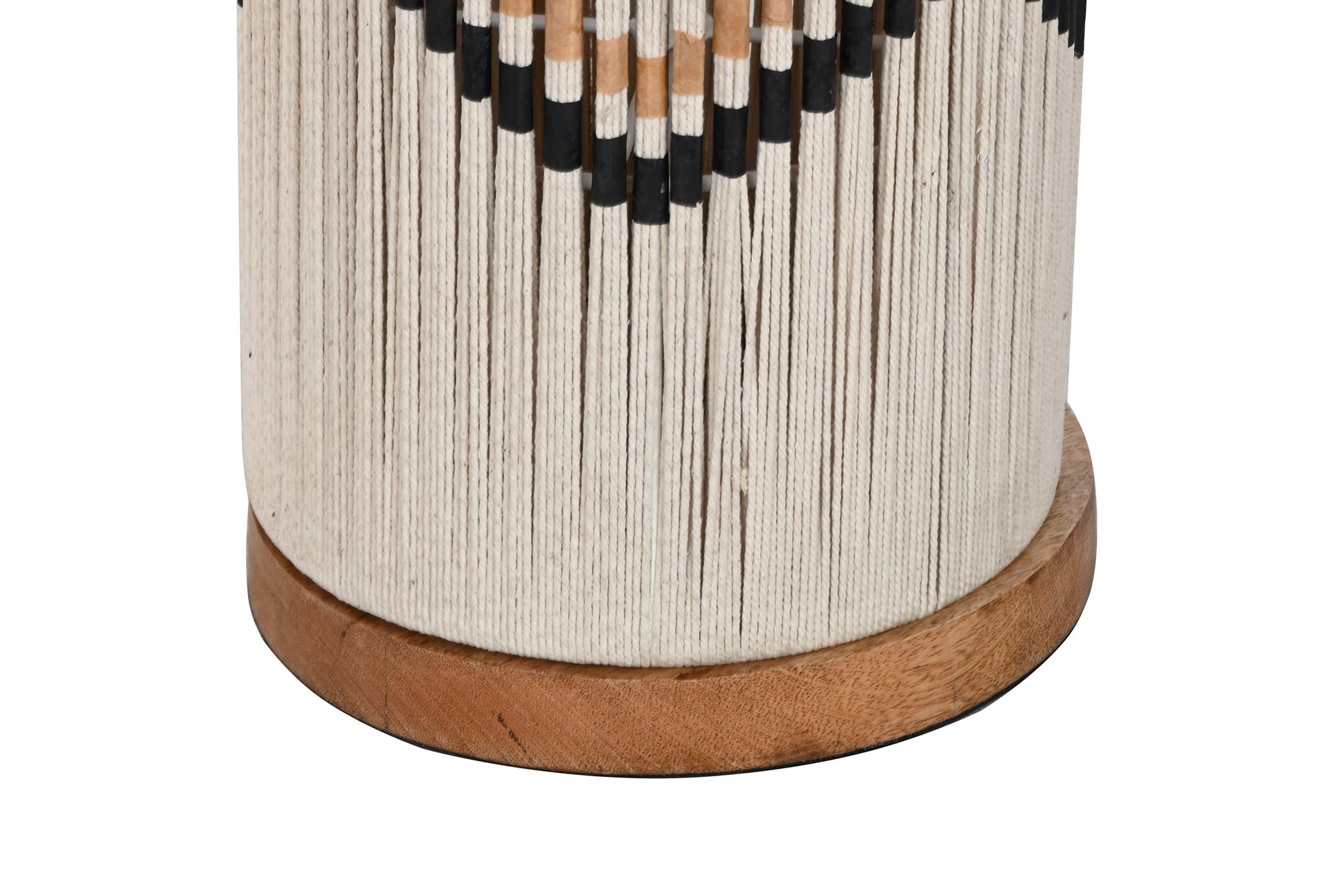 Lampara Pie Algodon Rafia 25X25X125 Trenzado