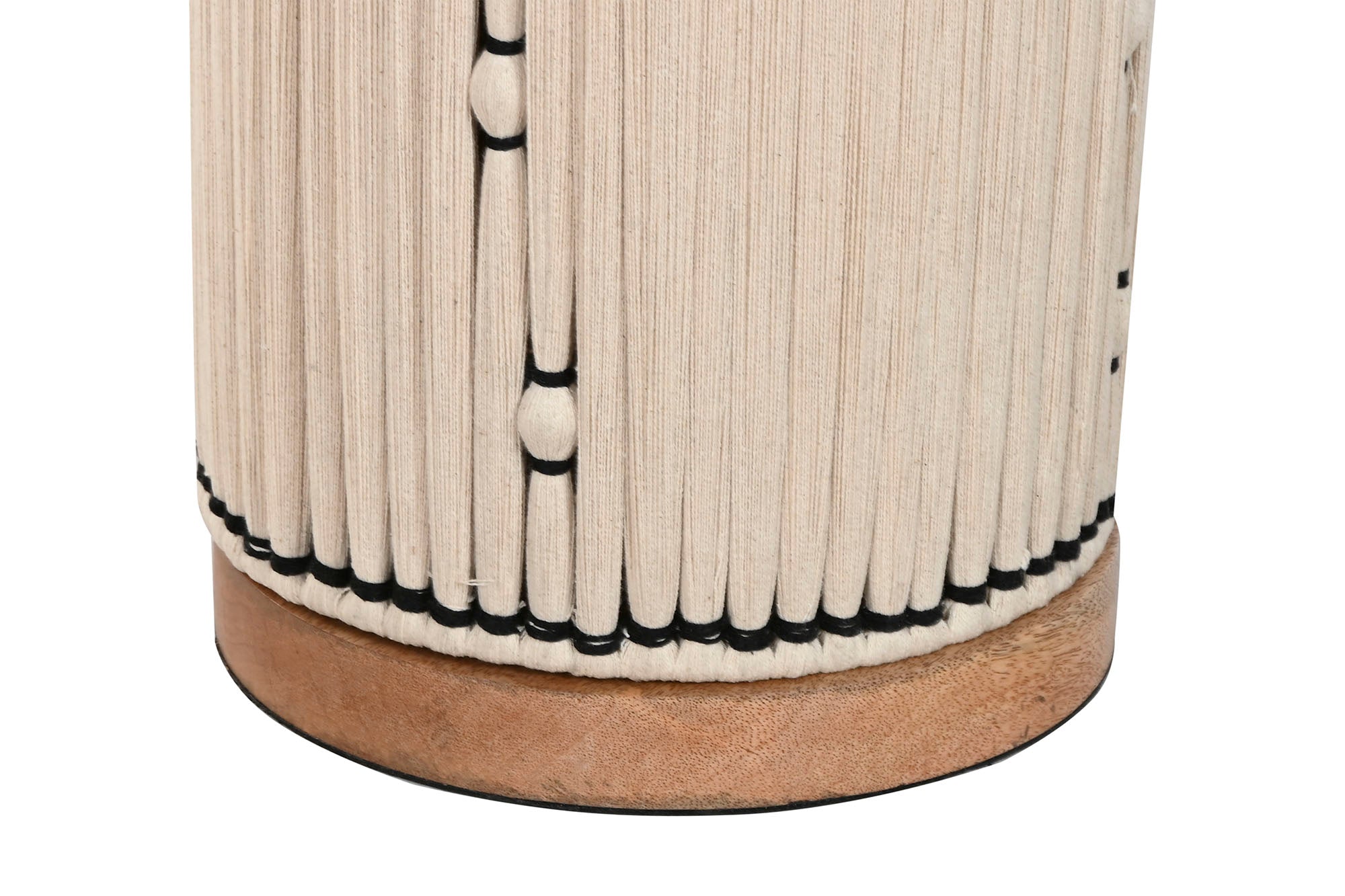 Lampara Pie Algodon Rafia 25X25X125 Nudo Natural