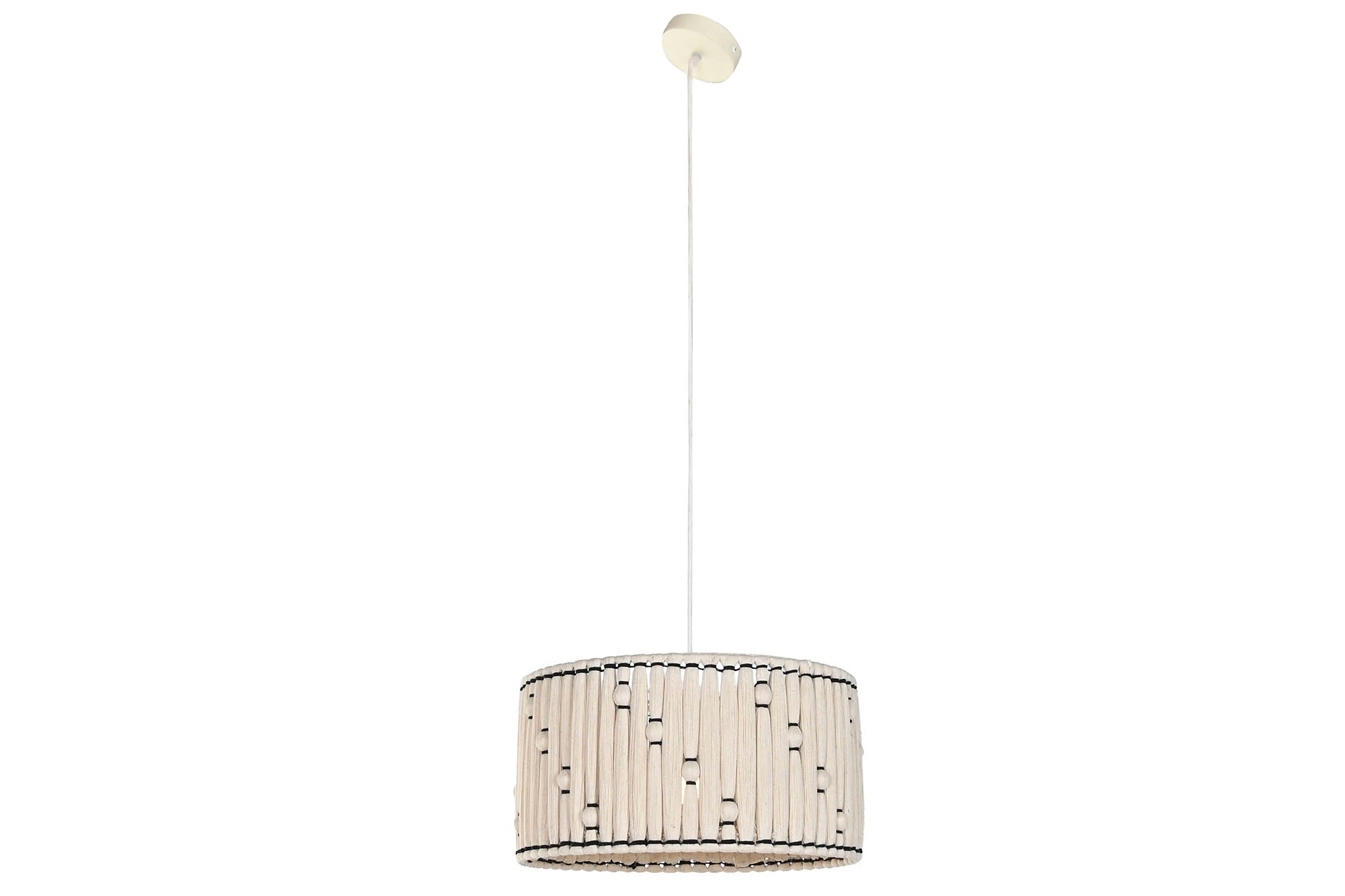 Lampara Techo Algodon Yute 39X39X21 Nudo Natural