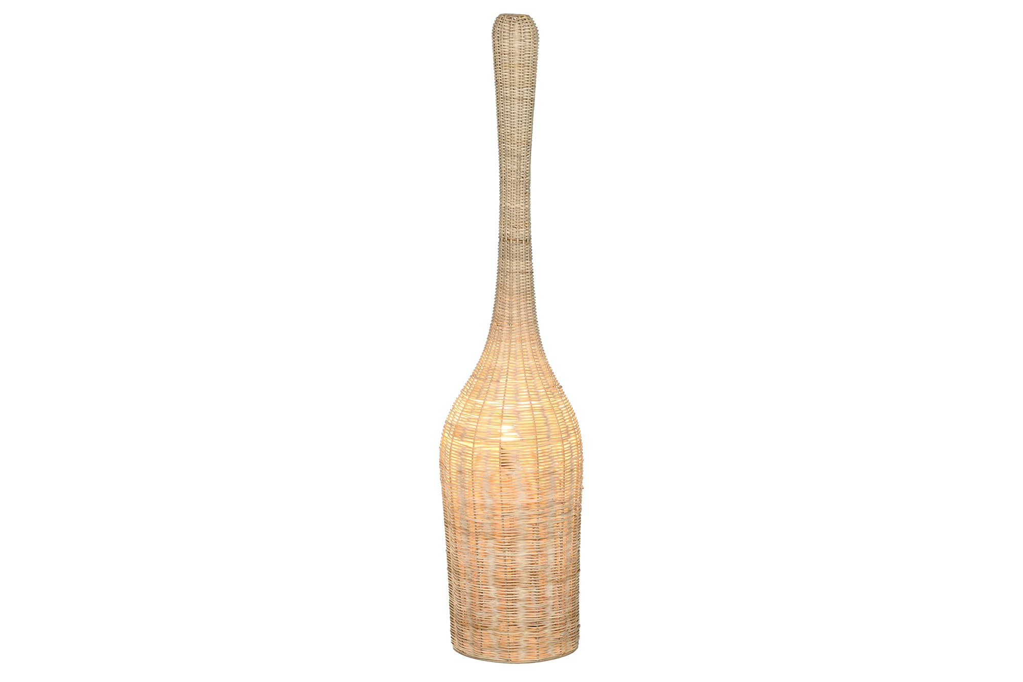 Lampara Pie Ratan Hierro 25X25X125 Natural