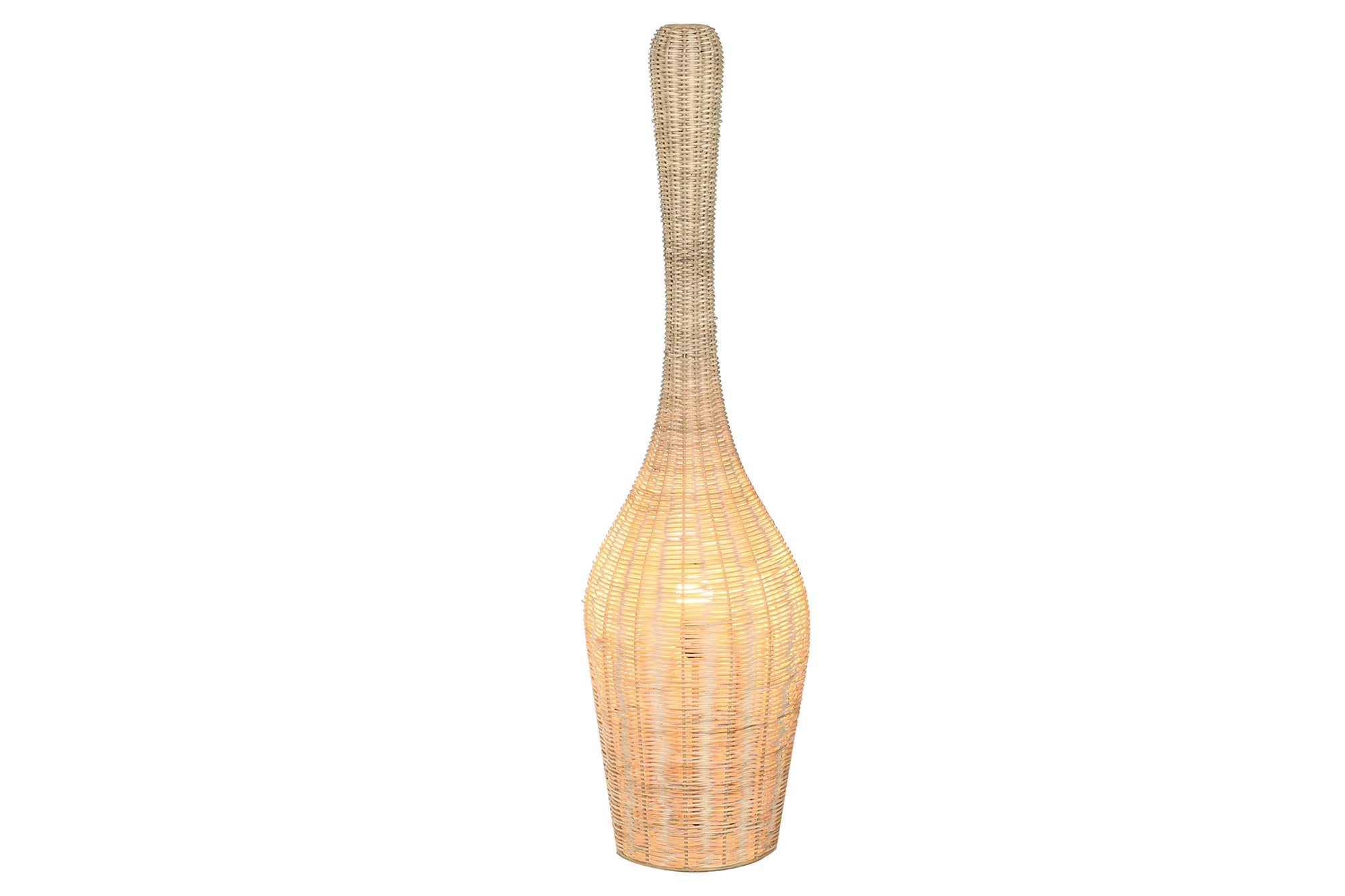 Lampara Pie Ratan Hierro 25X25X85 Natural