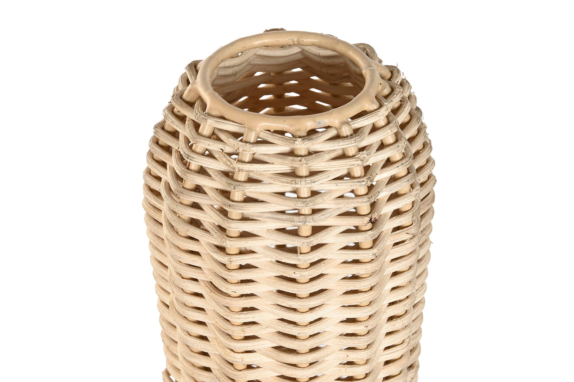 Lampara Pie Ratan Hierro 25X25X85 Natural
