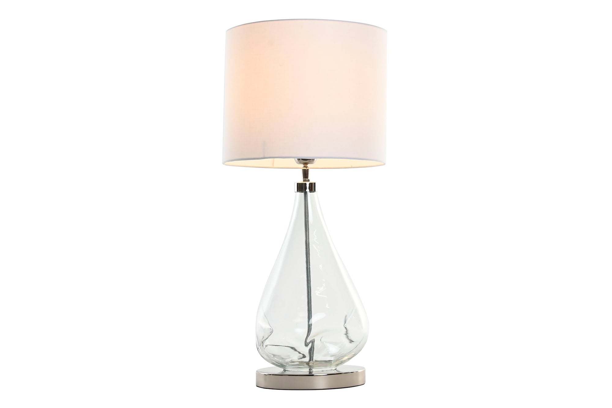 Lampara Sobremesa Cristal 30X30X65 Organico