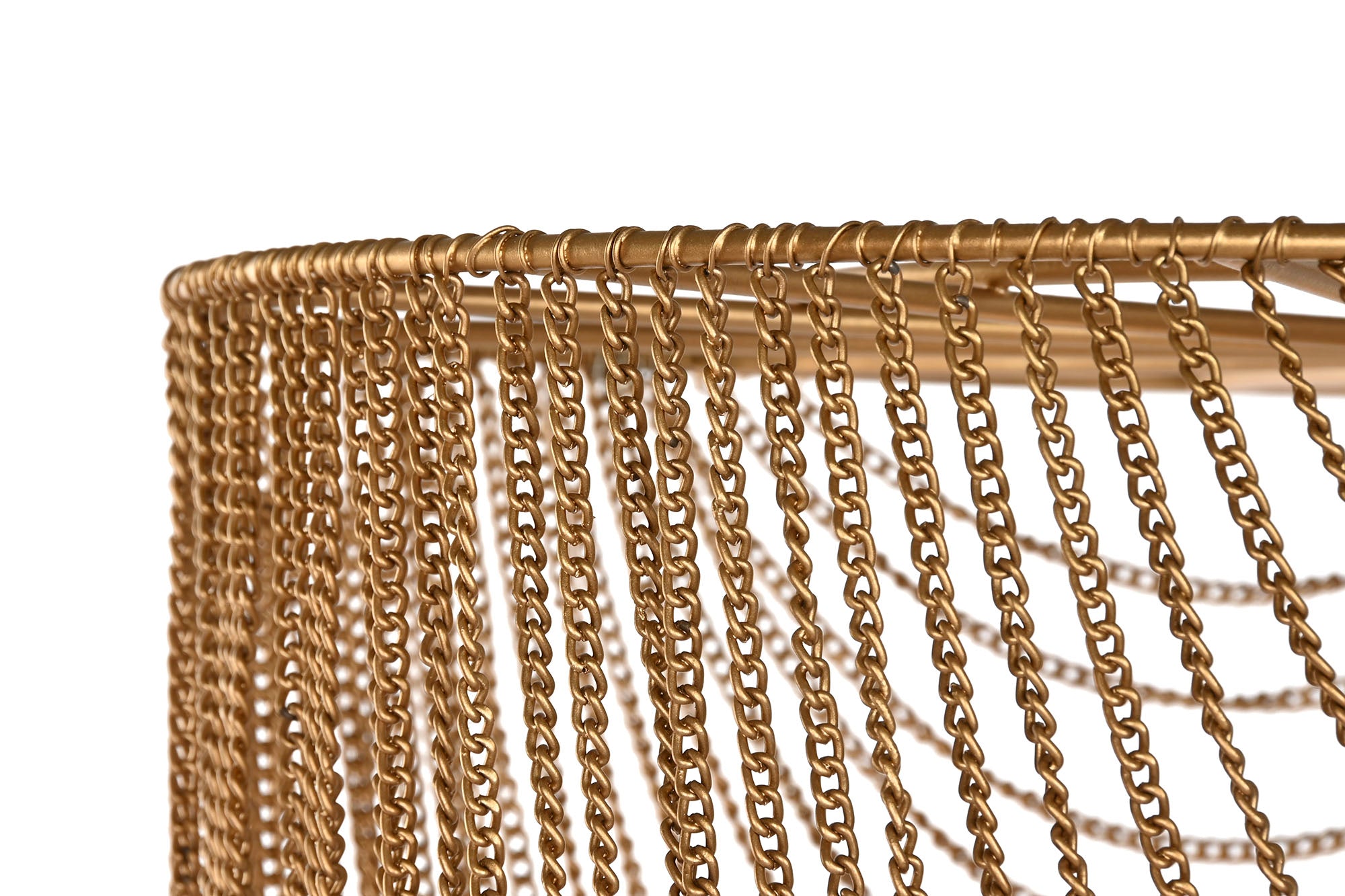 Lampara Techo Hierro 46X46X98 Cadenas Envejecido