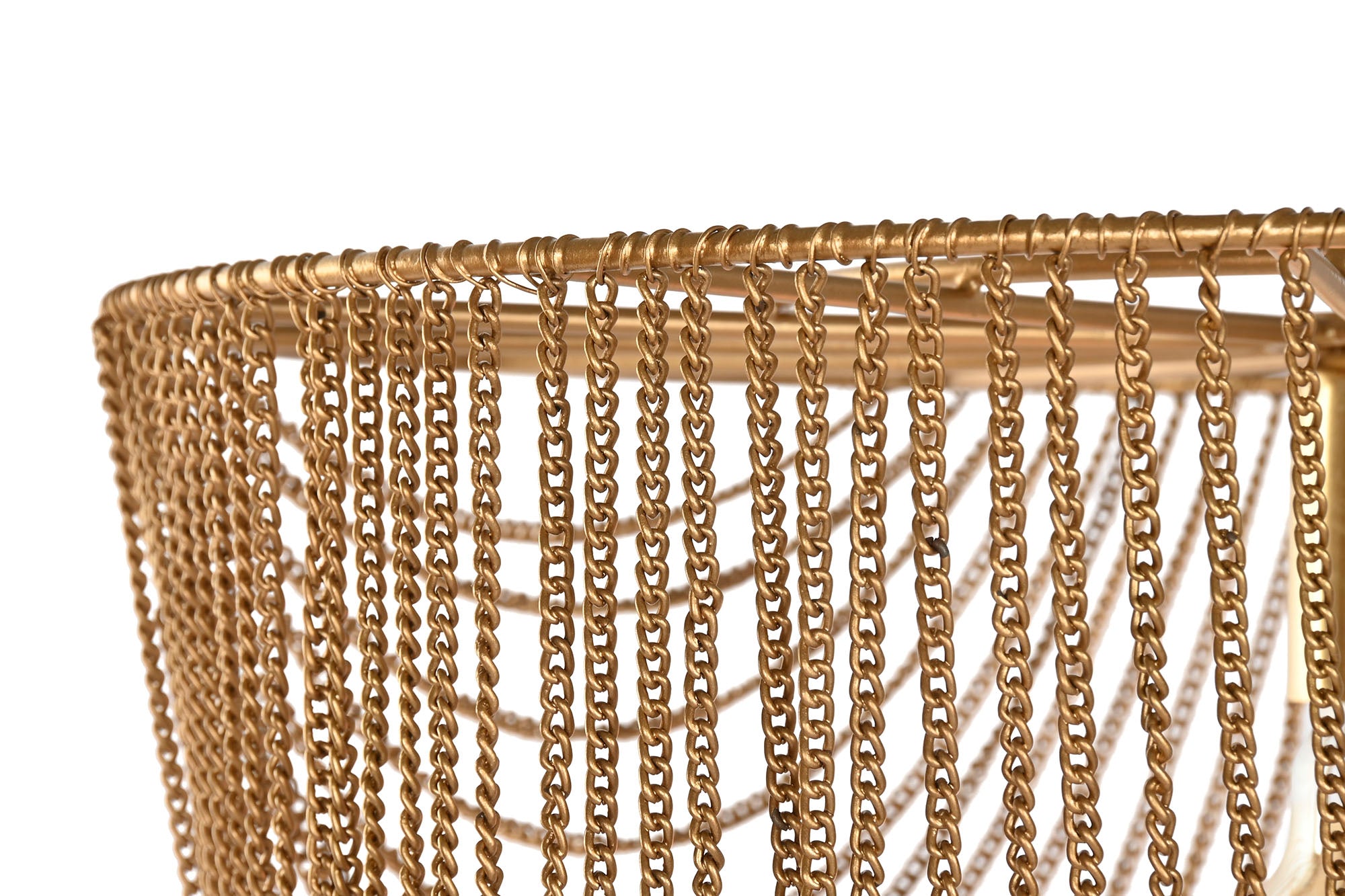 Lampara Techo Hierro 46X46X69 Cadenas Envejecido