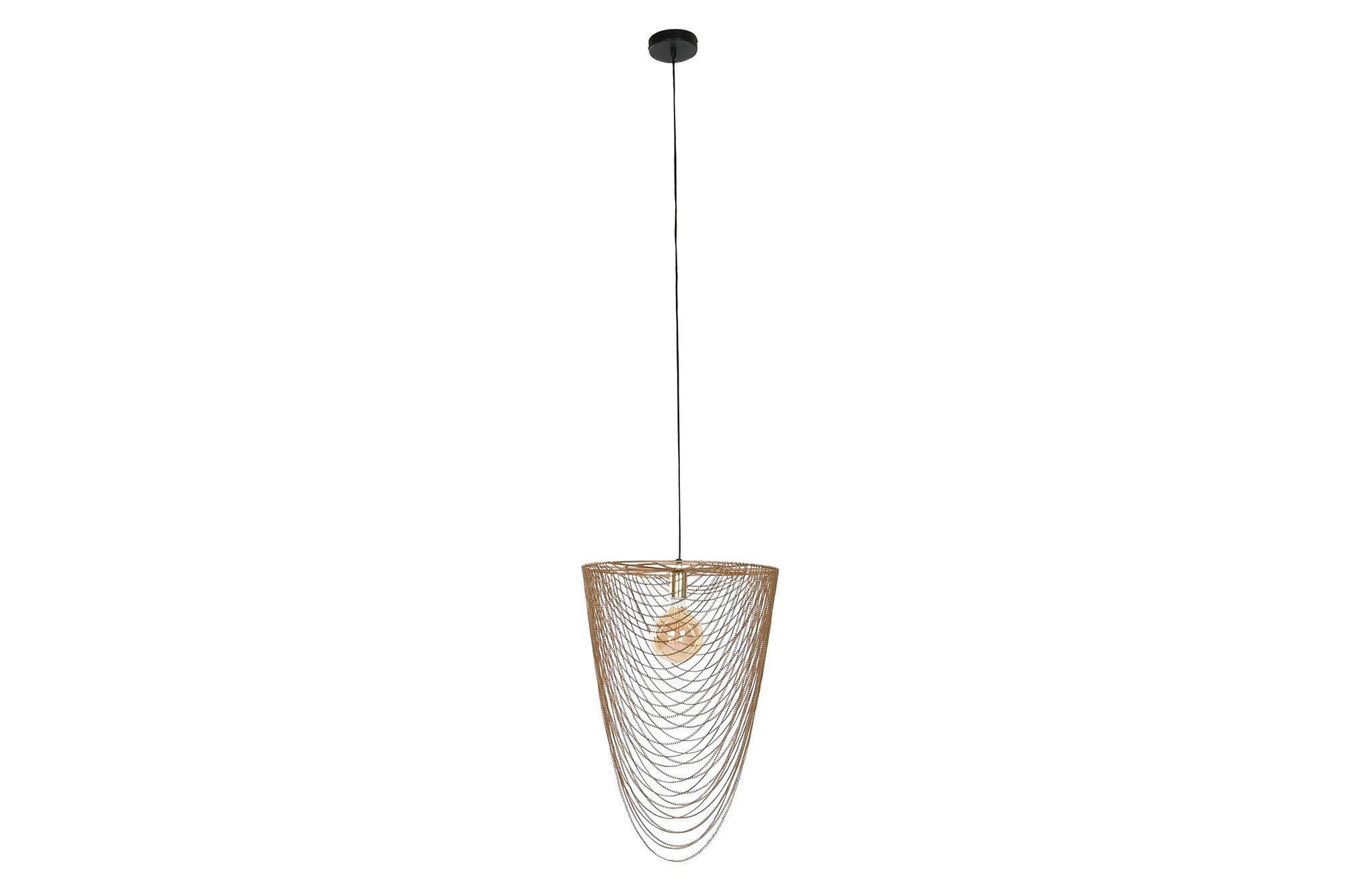 Lampara Techo Hierro 46X46X69 Cadenas Envejecido