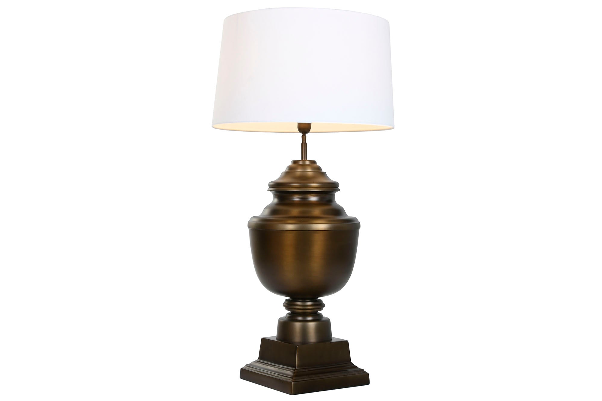 Luminária de Mesa em Aço Patinado 56X56X110 Bronze