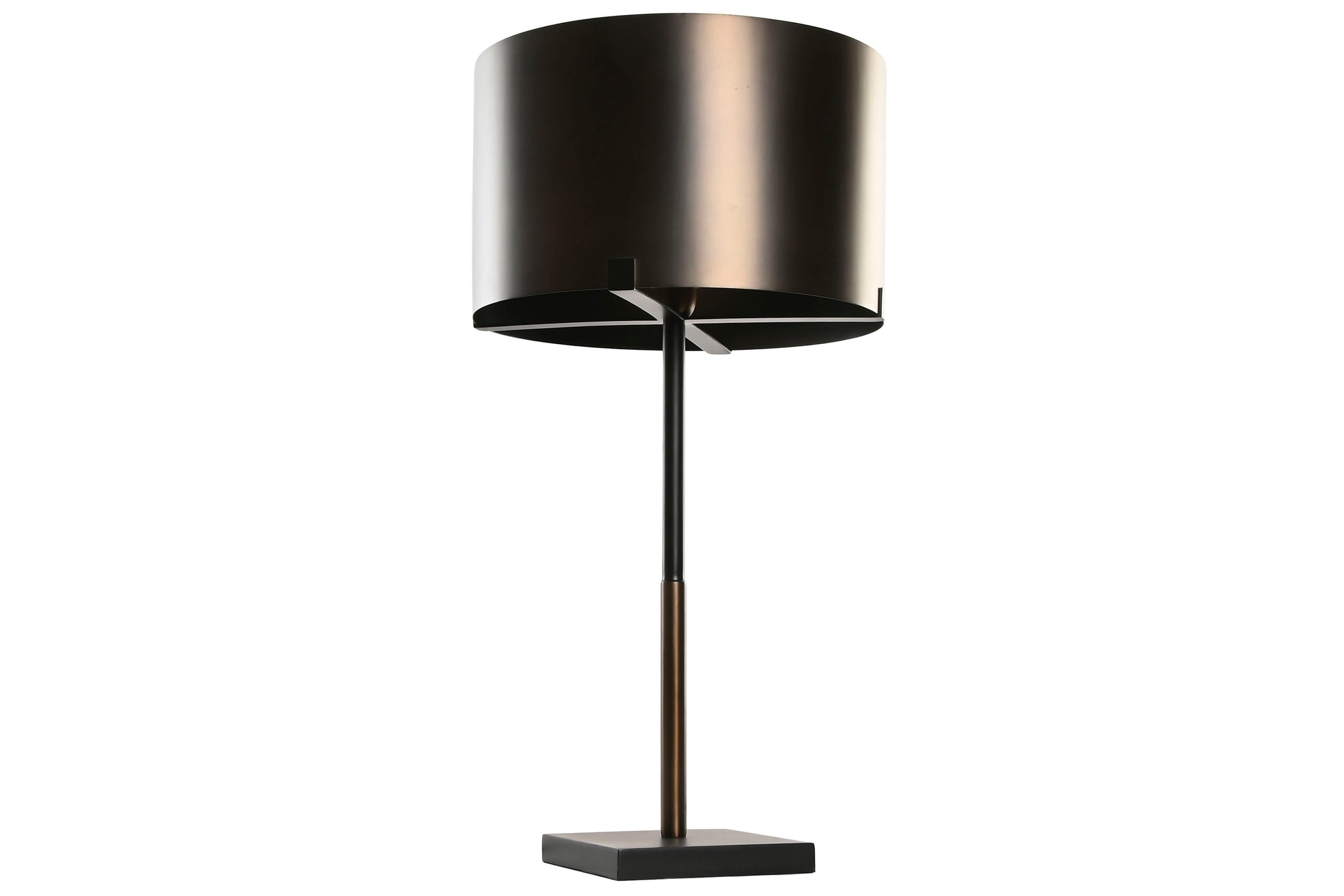 Patinated Steel Table Lamp 40X40X80 Bronze