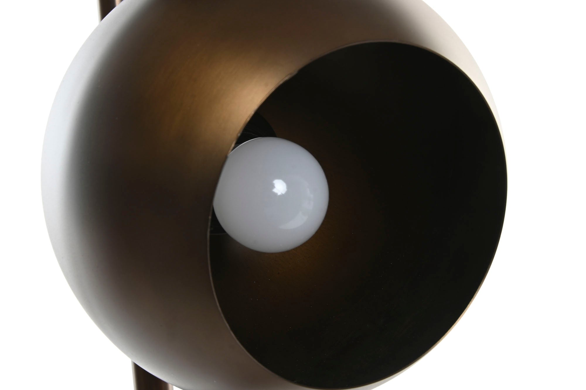 Luminária de Mesa Aço Mármore 20X27X80 Cobre