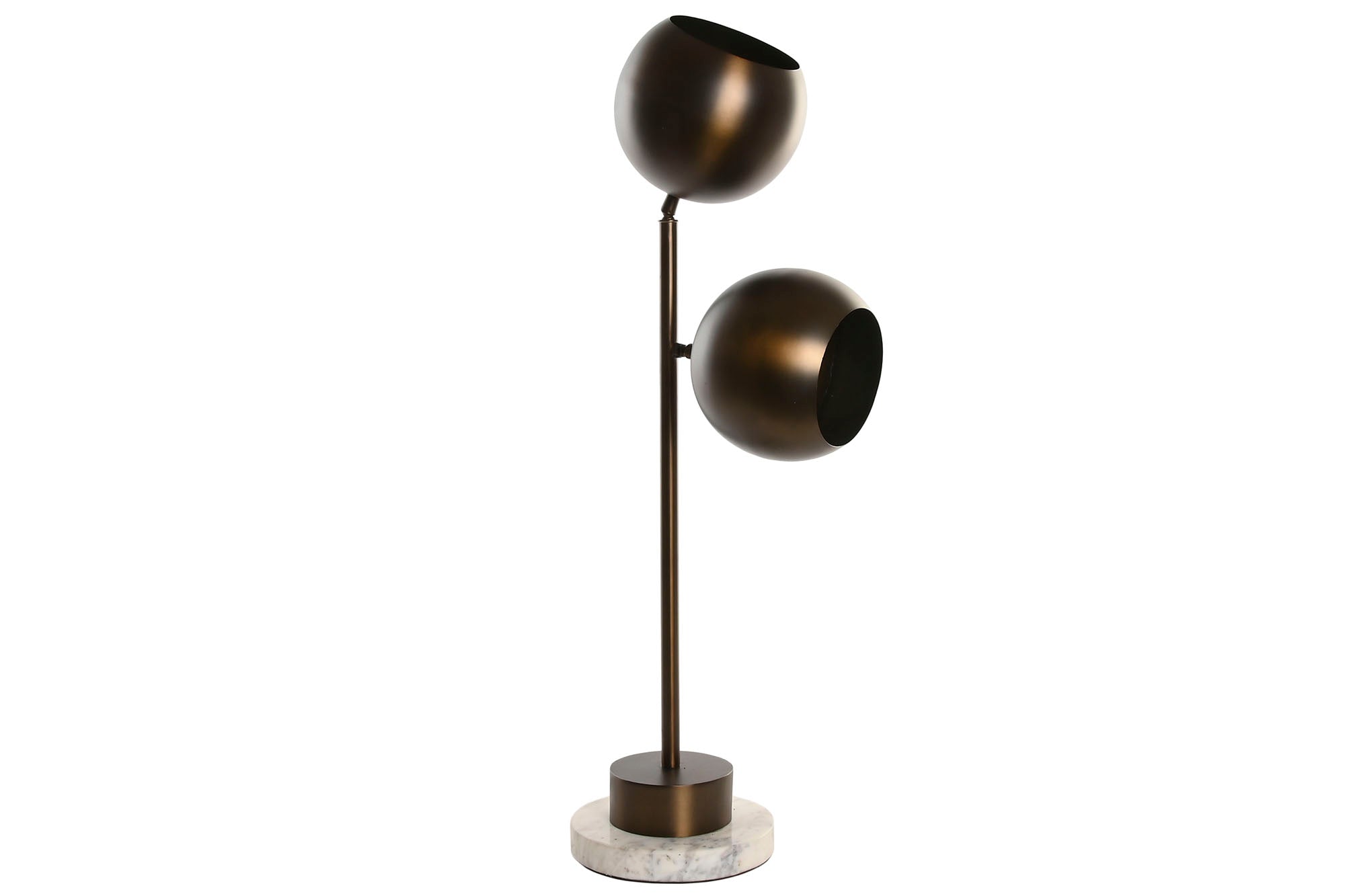 Luminária de Mesa Aço Mármore 20X27X80 Cobre