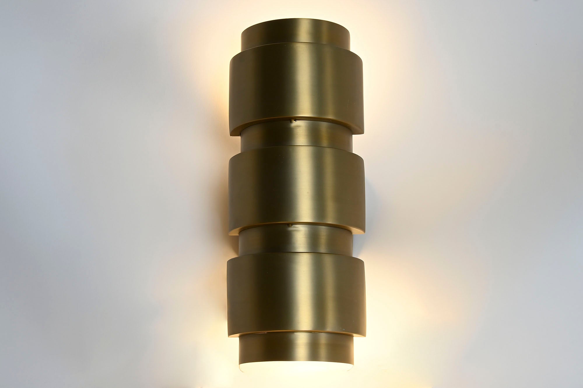 Luminária de parede em aço patinado 15x18x39 fosco